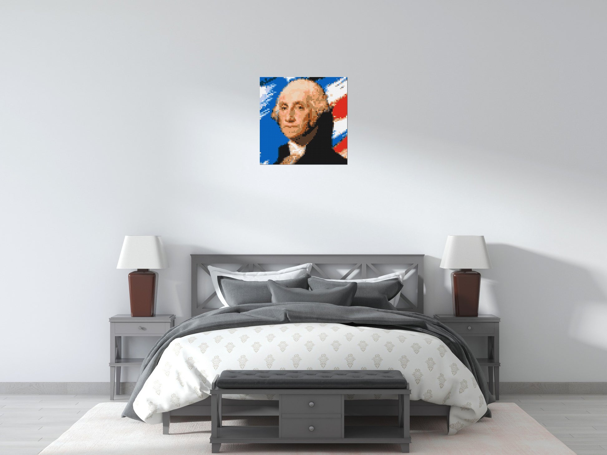 George Washington - Brick Art Mosaic Kit 3x3 scene