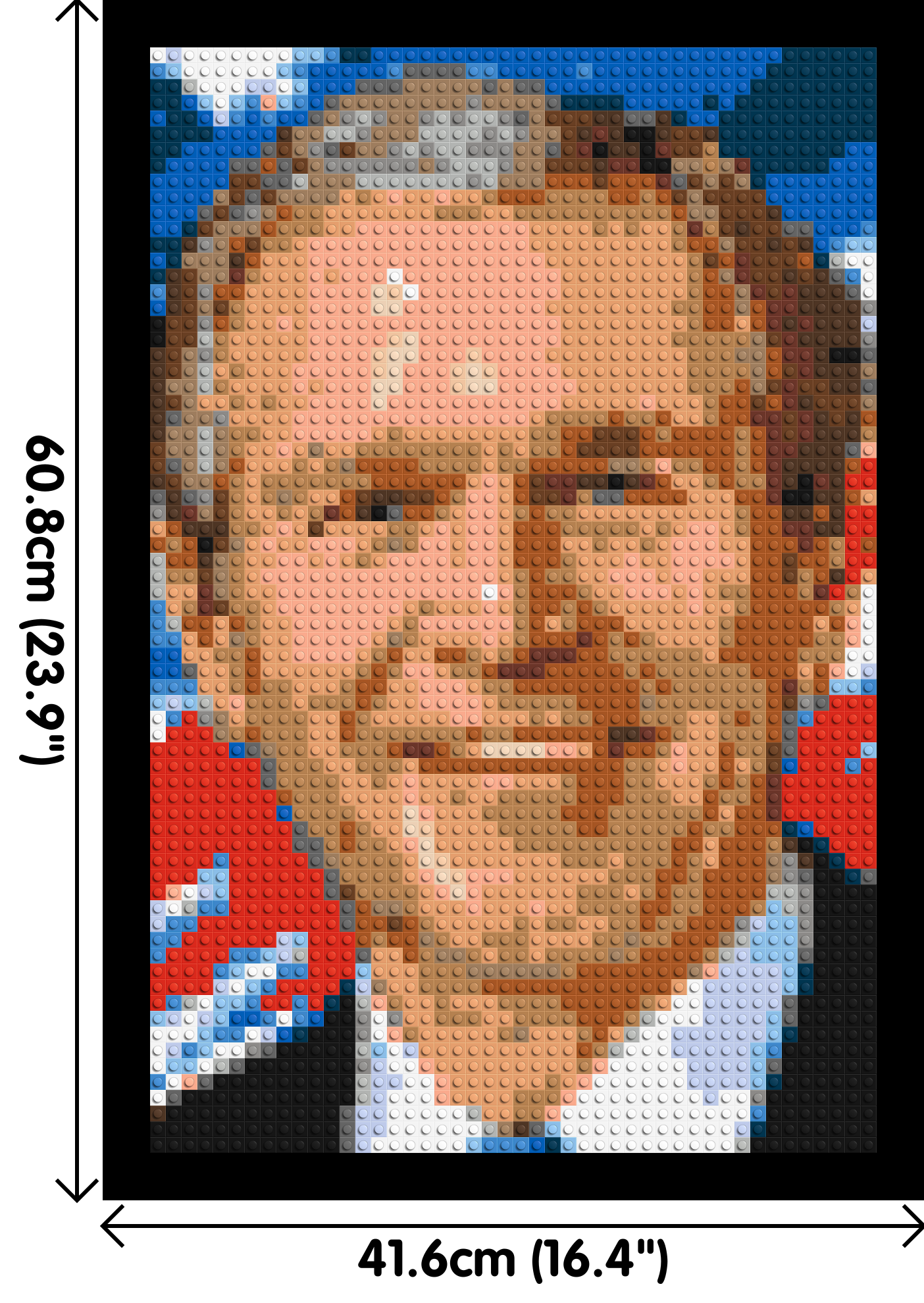George W. Bush - Brick Art Mosaic Kit 2x3 dimensions with frame