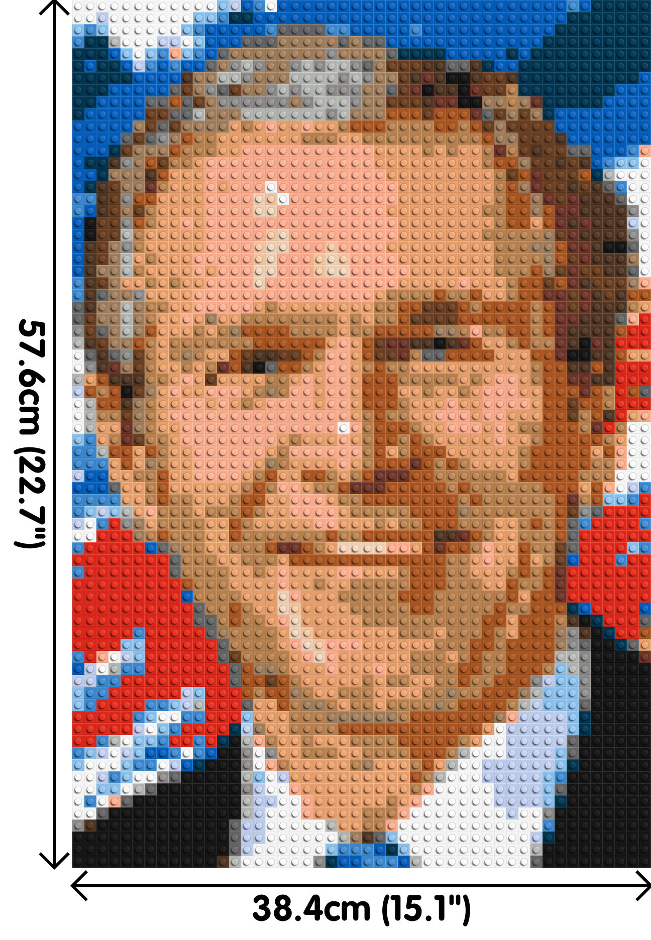 George W. Bush - Brick Art Mosaic Kit 2x3 dimensions