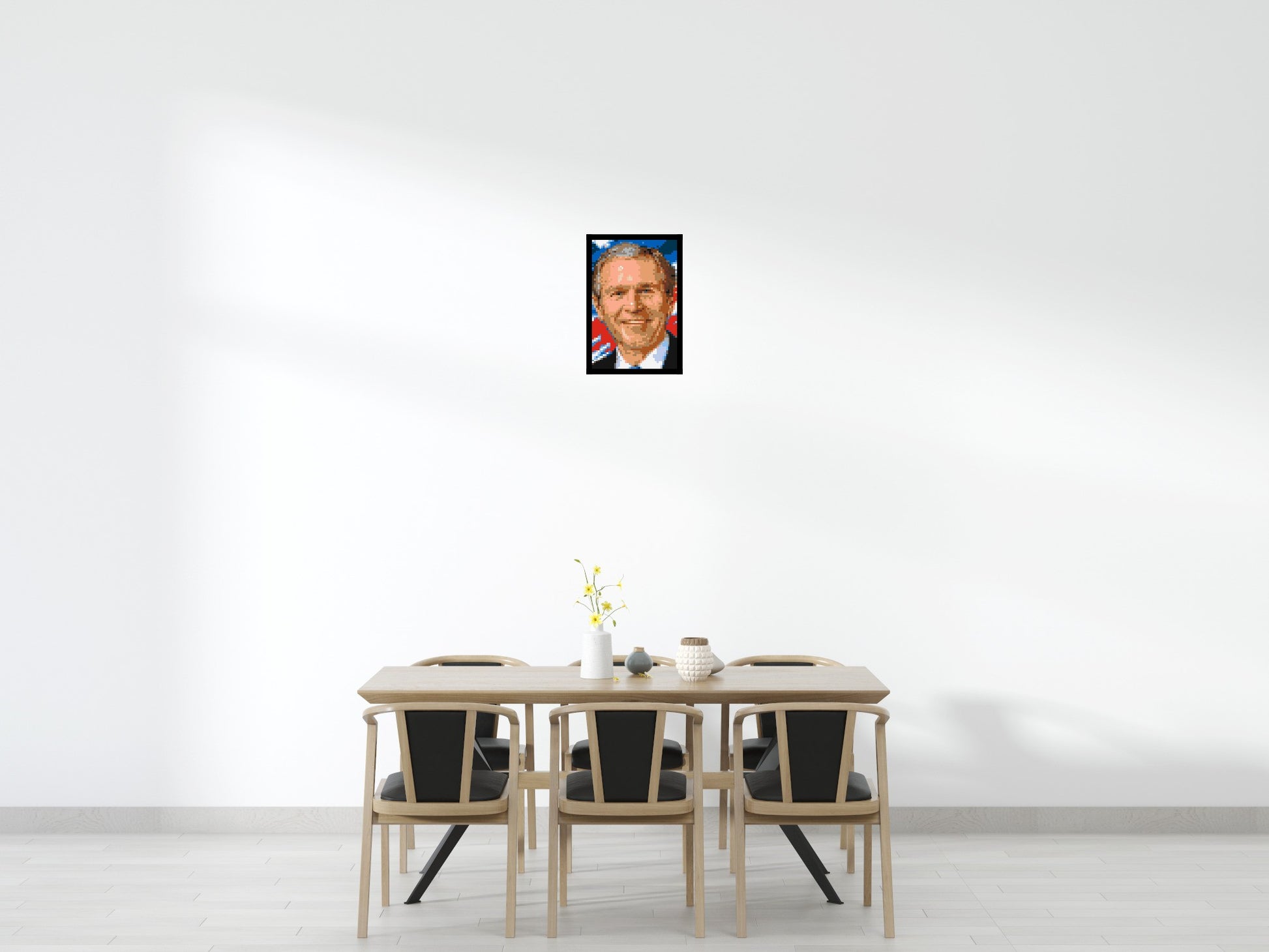 George W. Bush - Brick Art Mosaic Kit 2x3 scene with frame