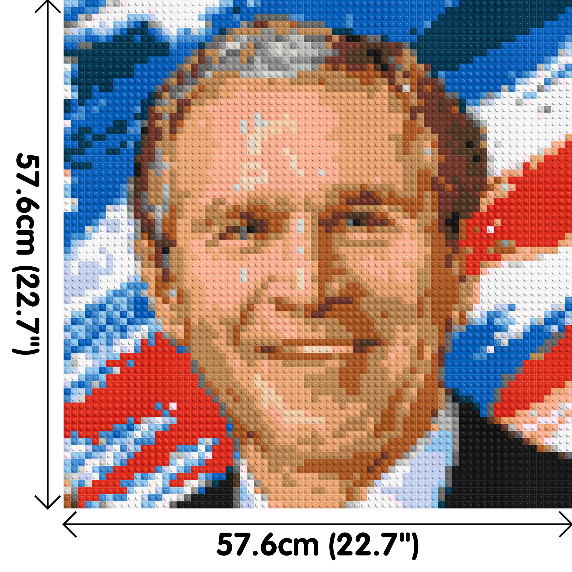 George W. Bush - Brick Art Mosaic Kit 3x3 dimensions