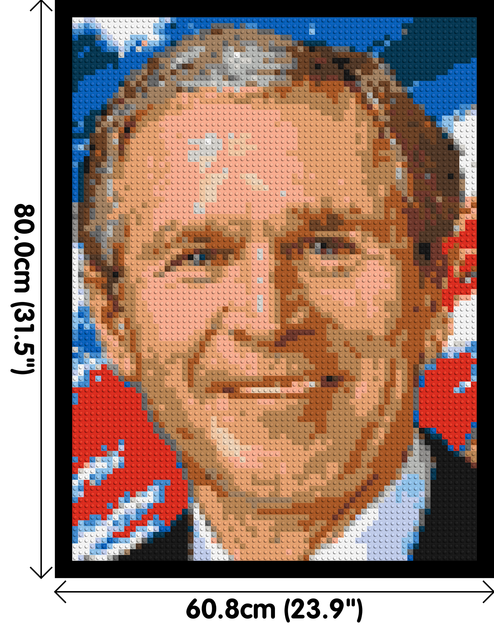 George W. Bush - Brick Art Mosaic Kit 3x4 dimensions with frame