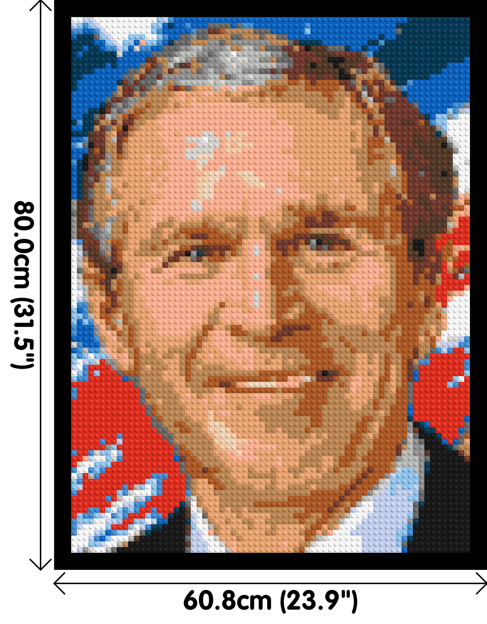 George W. Bush - Brick Art Mosaic Kit 3x4 dimensions with frame