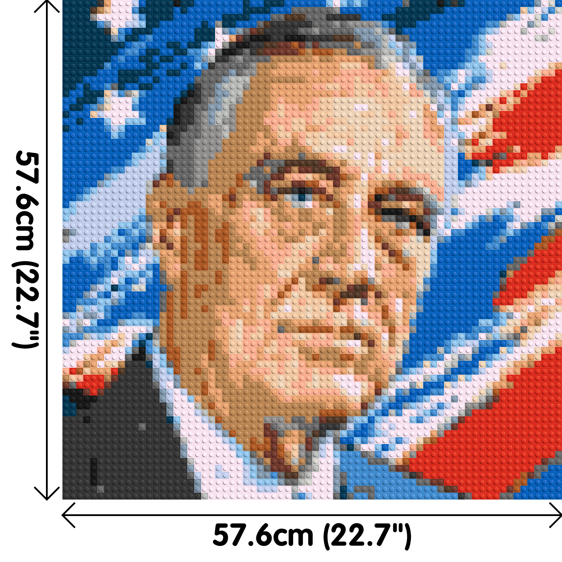 Franklin D. Roosevelt - Brick Art Mosaic Kit  3x3 dimensions