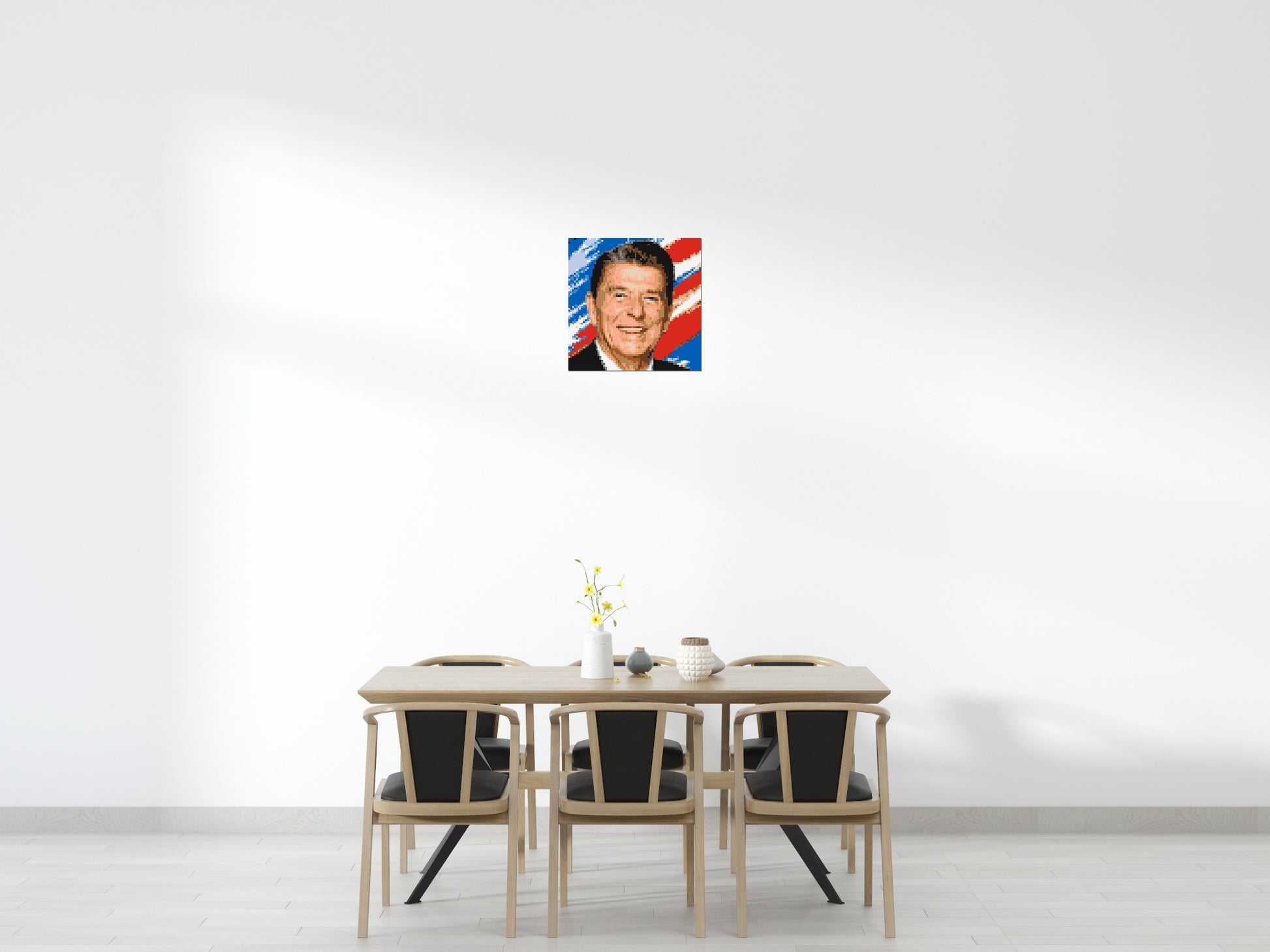 Ronald Reagan - Brick Art Mosaic Kit 3x3 scene