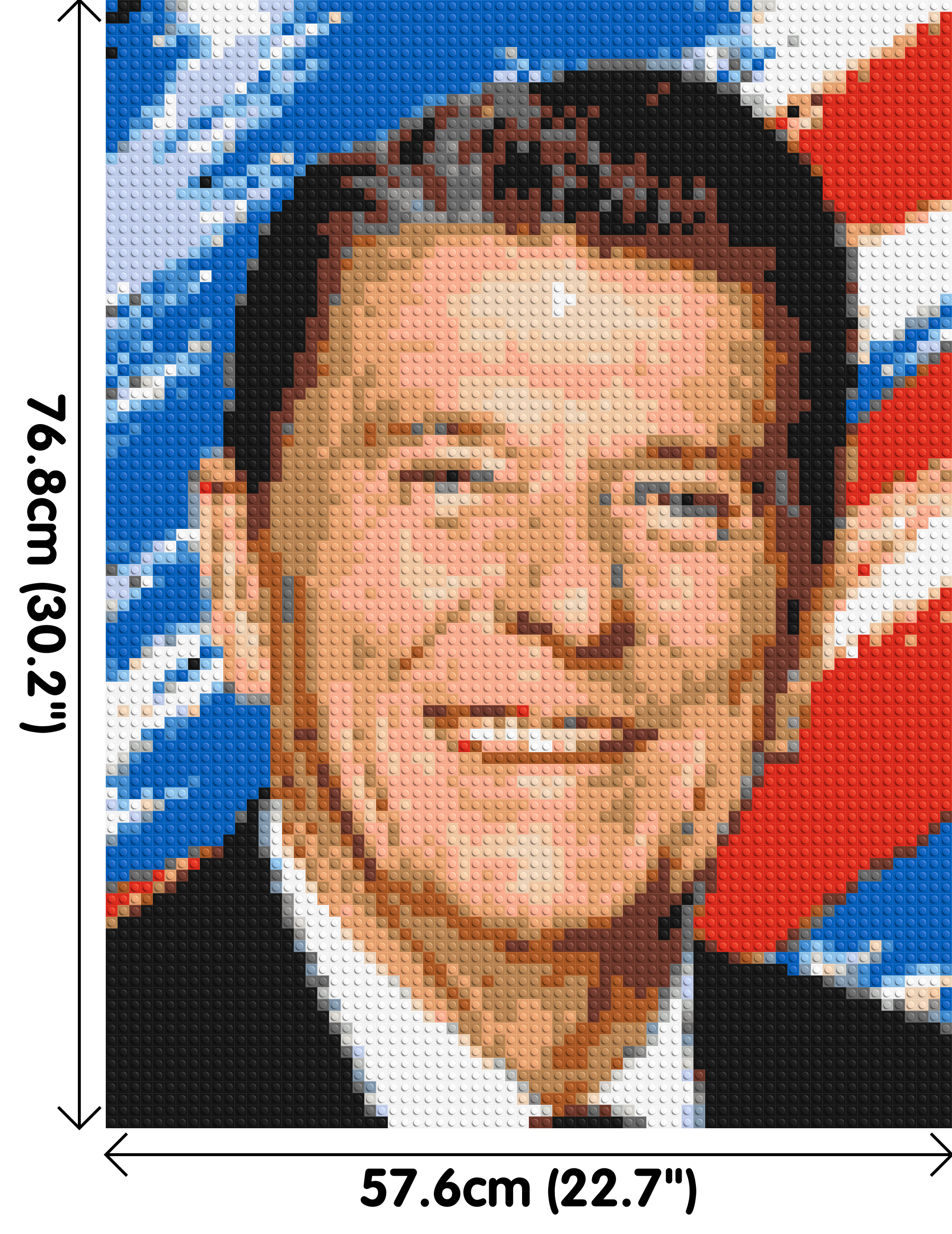 Ronald Reagan - Brick Art Mosaic Kit 3x4 dimensions