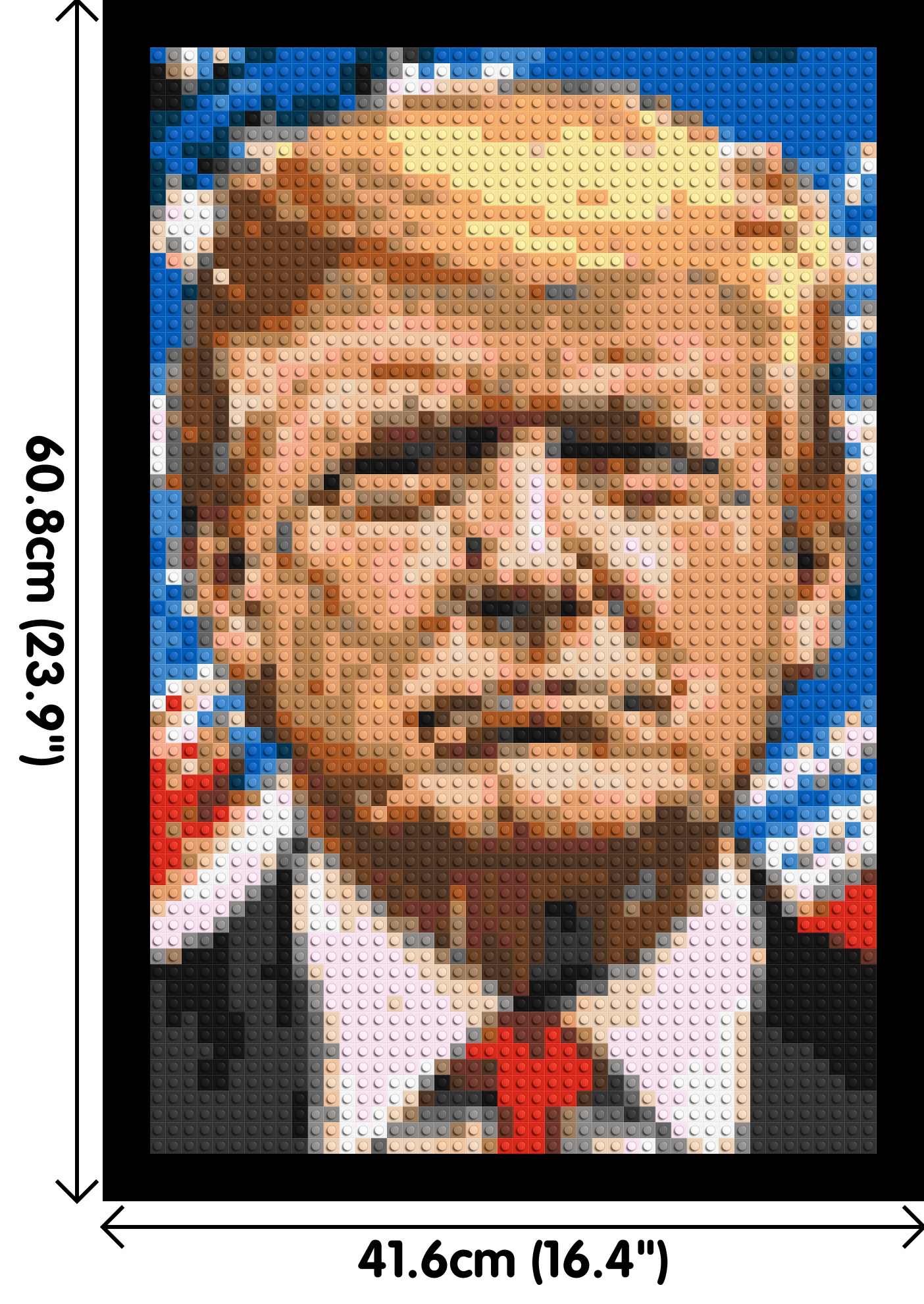 Donald Trump - Brick Art Mosaic Kit 2x3 dimensions with frame
