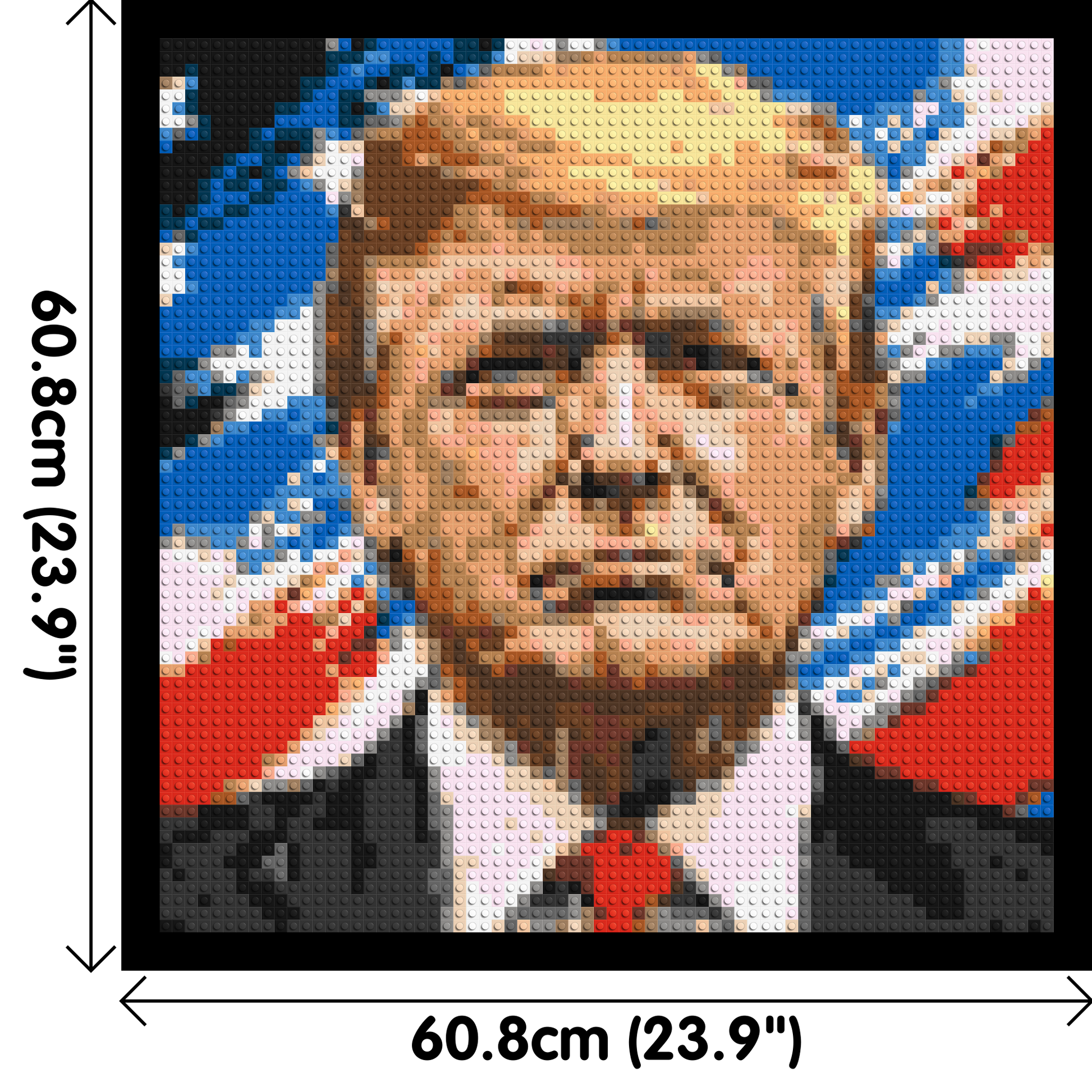 Donald Trump - Brick Art Mosaic Kit 3x3 dimensions with frame