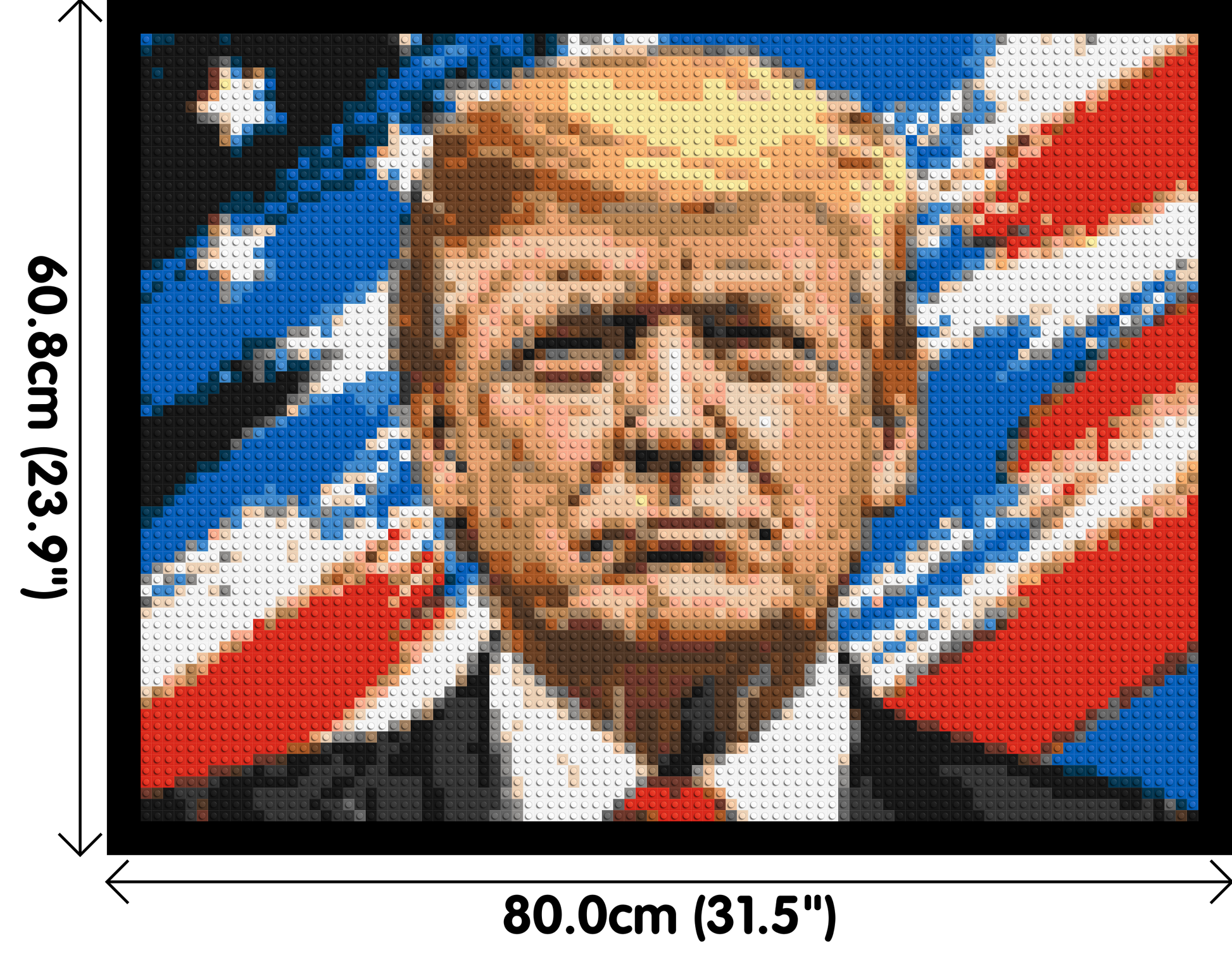 Donald Trump - Brick Art Mosaic Kit 4x3 dimensions with frame