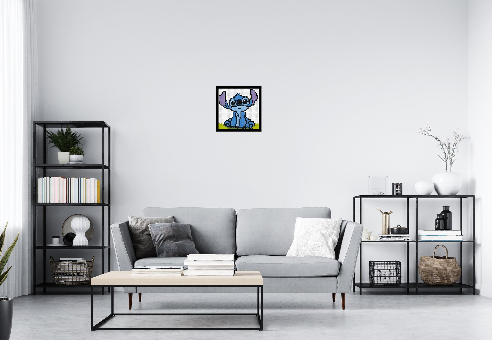 Stitch - Brick Art Mosaic Kit 2x2 scene with frame