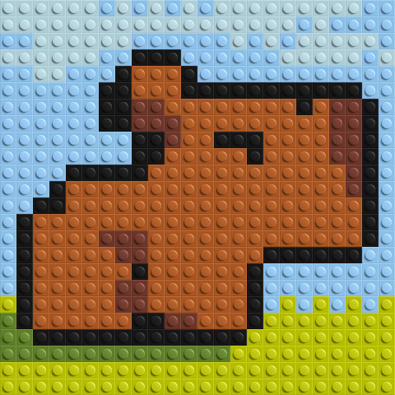 Chill Capybara - Brick Art Mosaic Kit 1x1 large