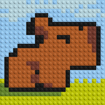 Chill Capybara - Brick Art Mosaic Kit 1x1 large
