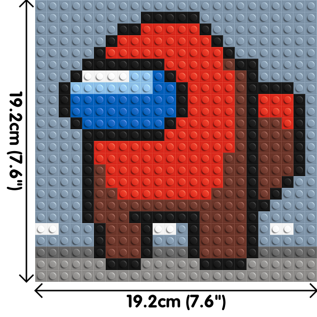 Red Impostor (Among Us) - Brick Art Mosaic Kit 1x1 dimensions