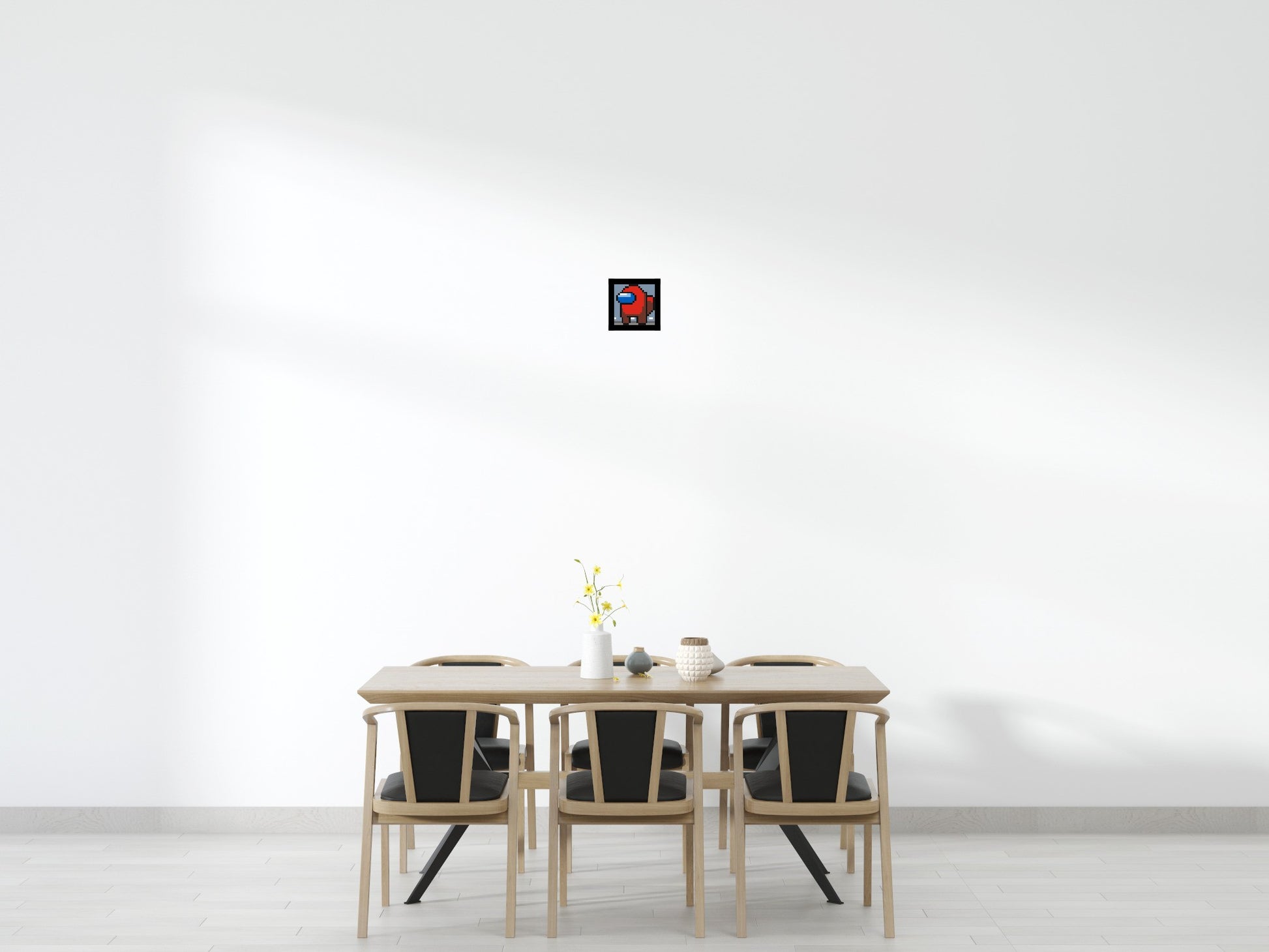 Red Impostor (Among Us) - Brick Art Mosaic Kit 1x1 scene with frame