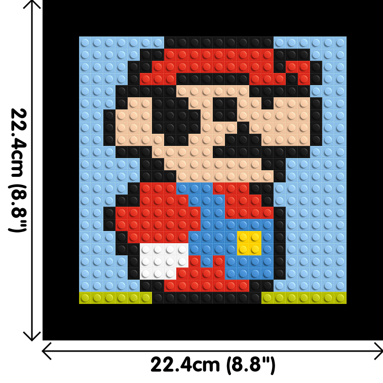 Mario #3 - Brick Art Mosaic Kit 1x1 large