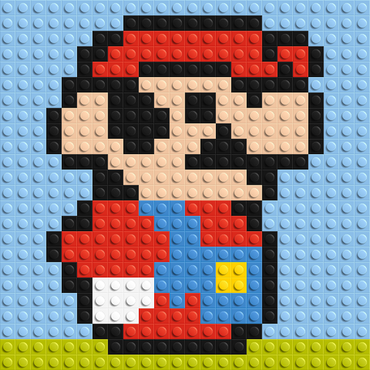 Mario #3 - Brick Art Mosaic Kit 1x1 large