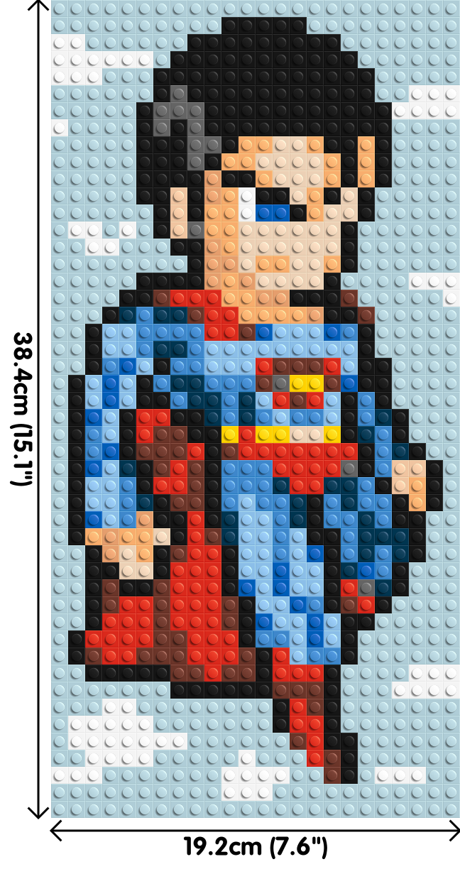 Superman - Brick Art Mosaic Kit 1x2 large