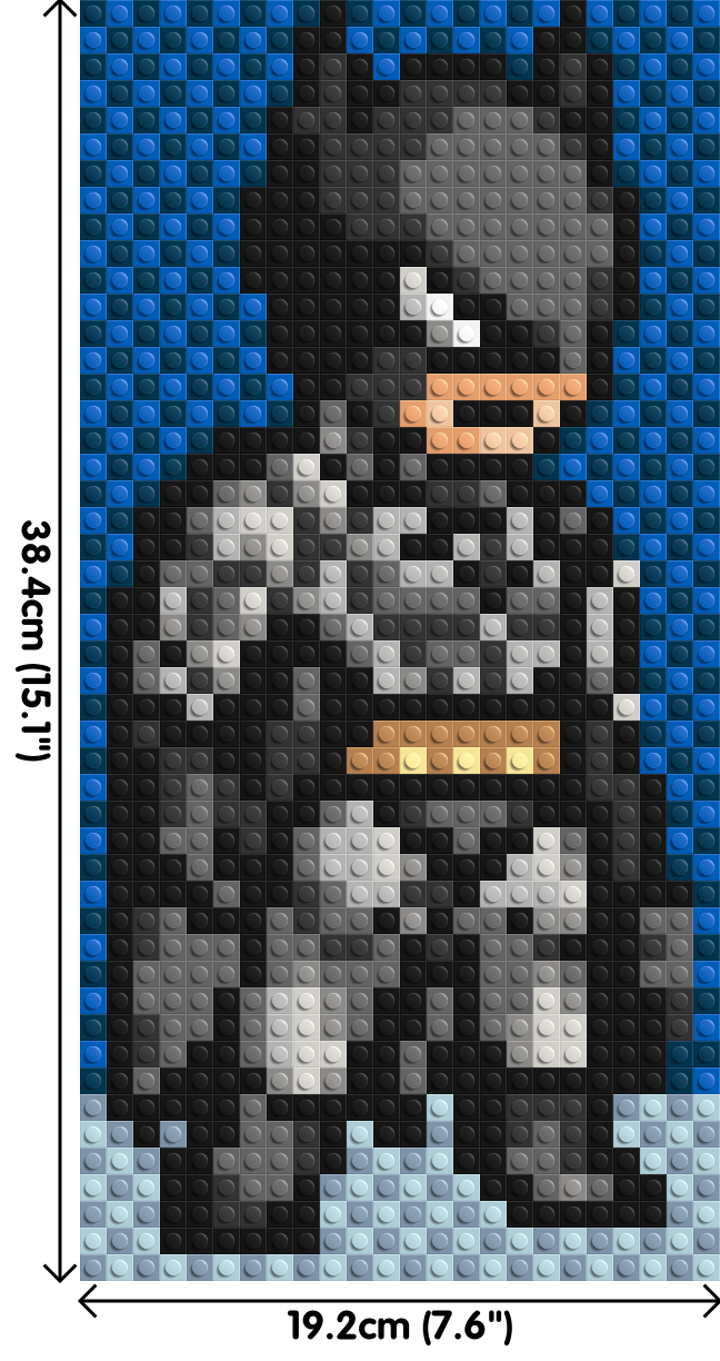Batman #2 - Brick Art Mosaic Kit 1x2 dimensions