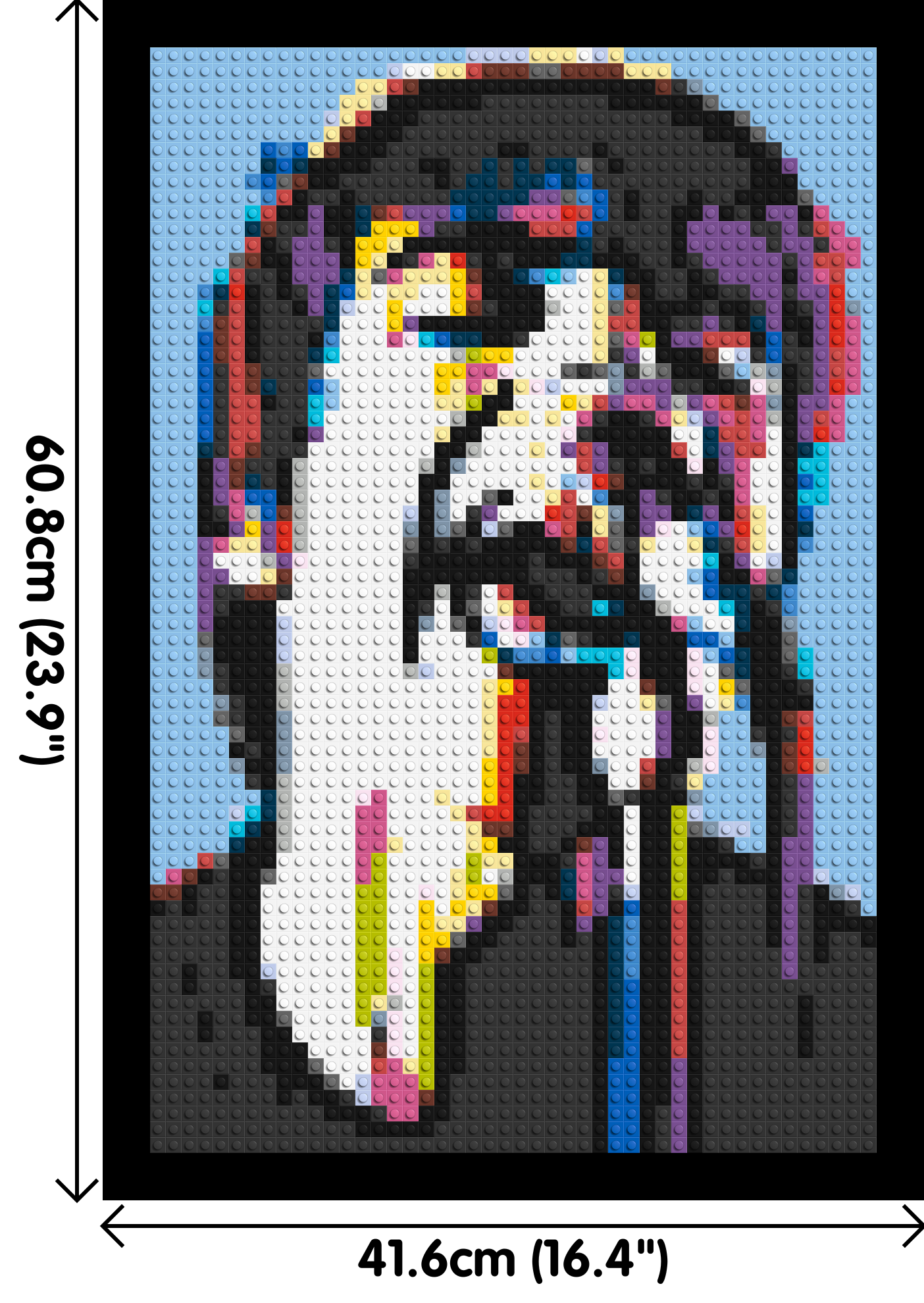 Liam Gallagher (Oasis) - Brick Art Mosaic Kit 2x3 dimensions with frame