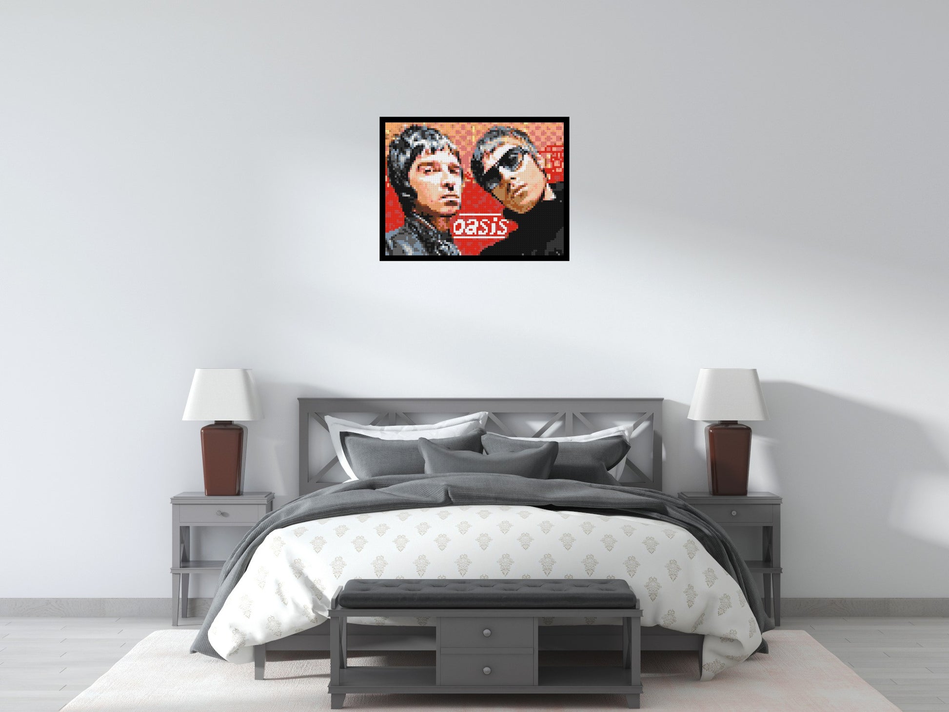 Oasis - Brick Art Mosaic Kit 4x3 scene with frame
