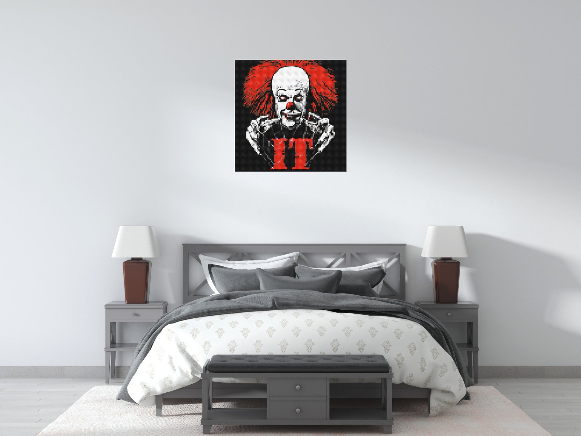Pennywise (IT) - Brick Art Mosaic Kit 4x4 scene