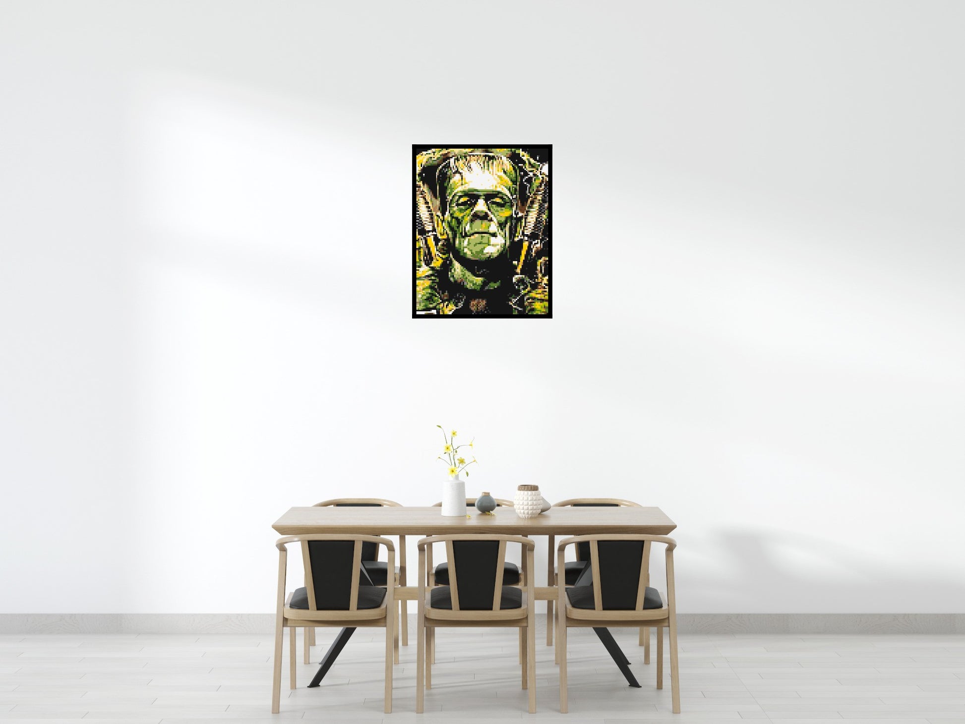Frankenstein (Boris Karloff) - Brick Art Mosaic Kit 4x5 scene with frame