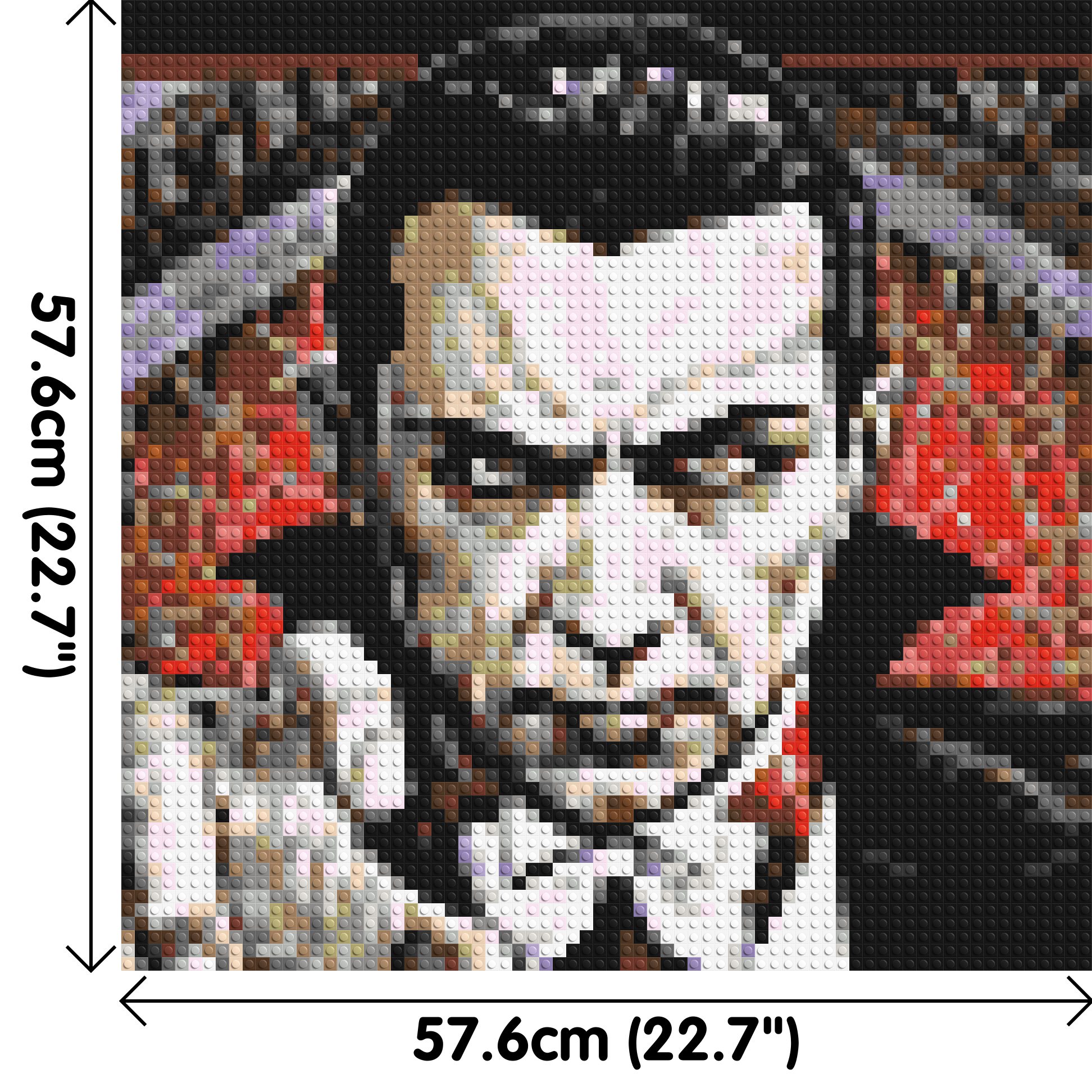 Dracula (Bela Lugosi) - Brick Art Mosaic Kit 3x3 dimensions