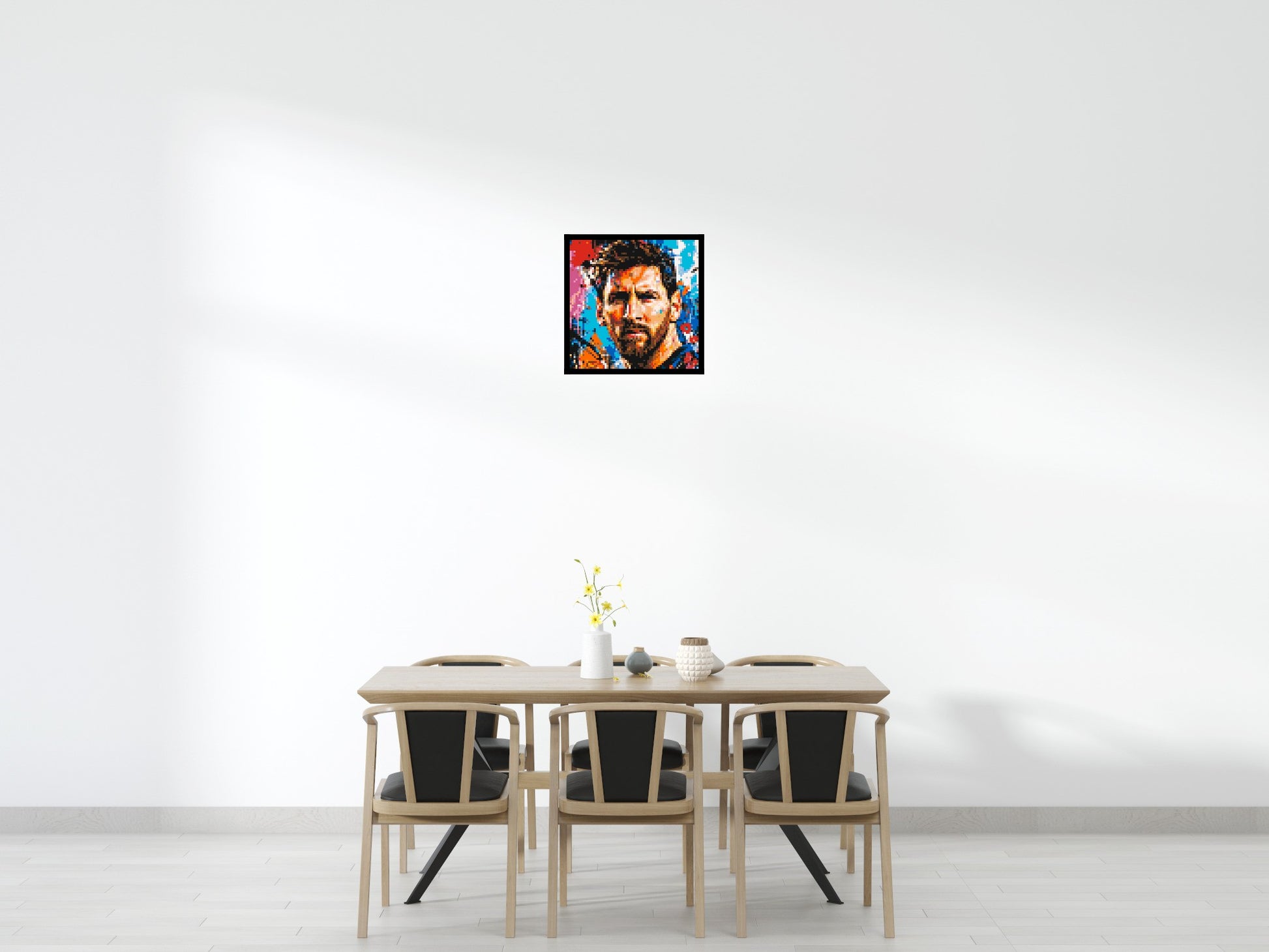 Lionel Messi Urban Pop - Brick Art Mosaic Kit 3x3 scene with frame
