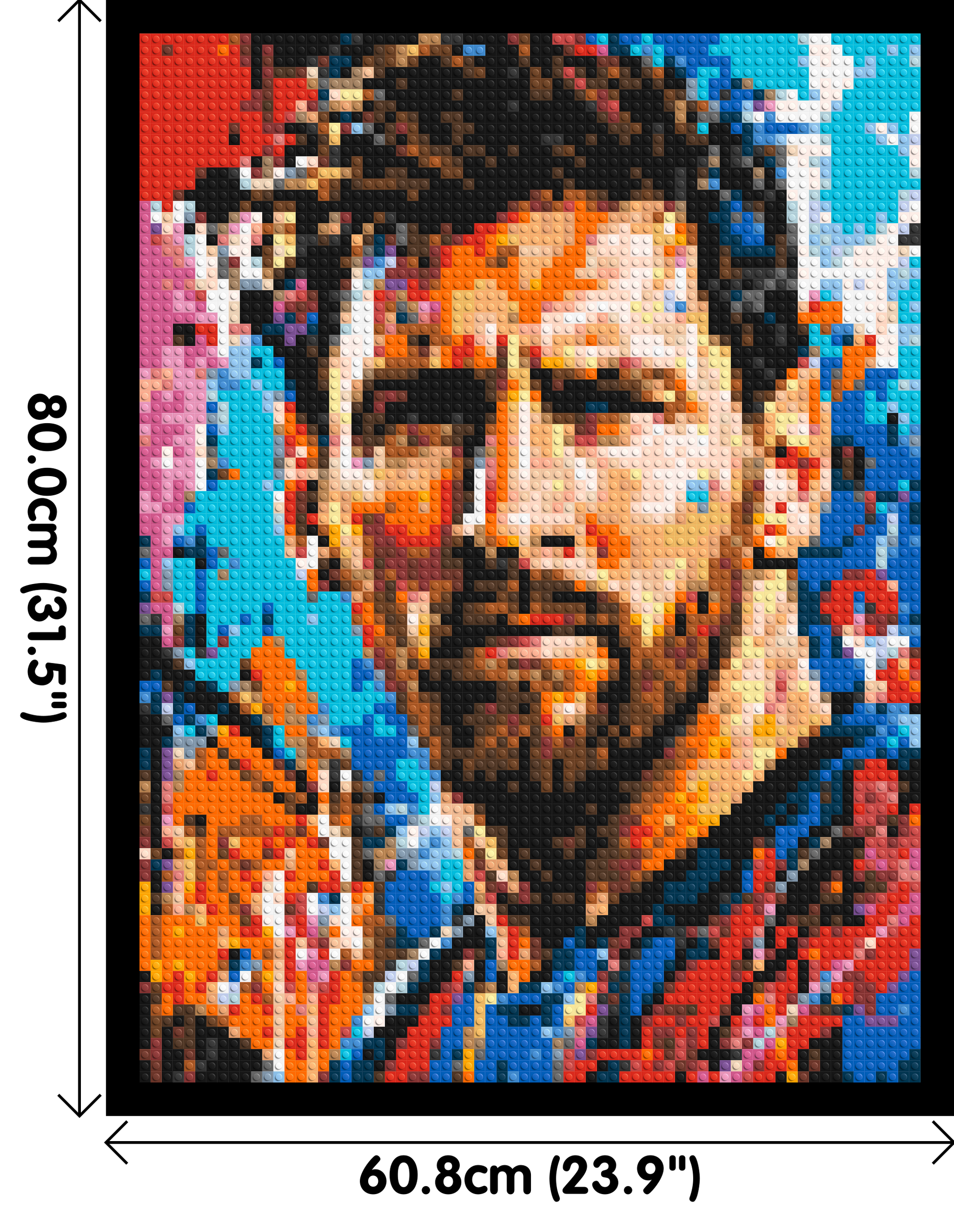 Lionel Messi Urban Pop - Brick Art Mosaic Kit 3x4 dimensions with frame