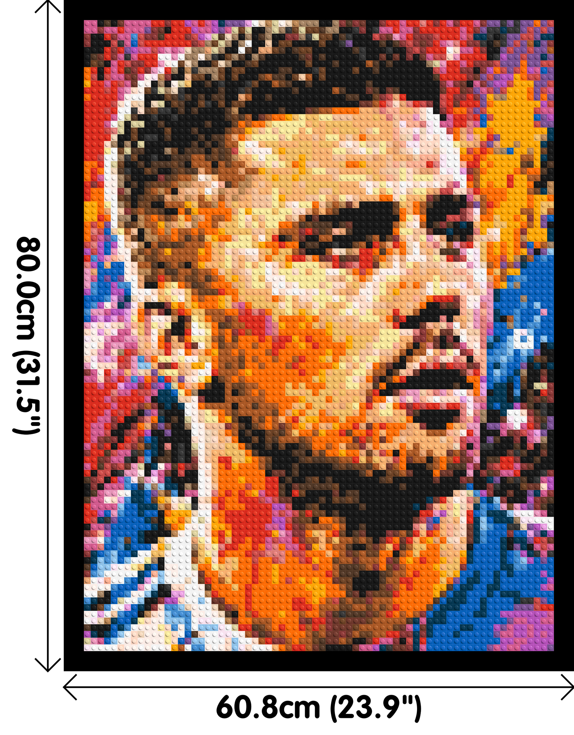 Rodri Urban Pop - Brick Art Mosaic Kit 3x4 dimensions with frame