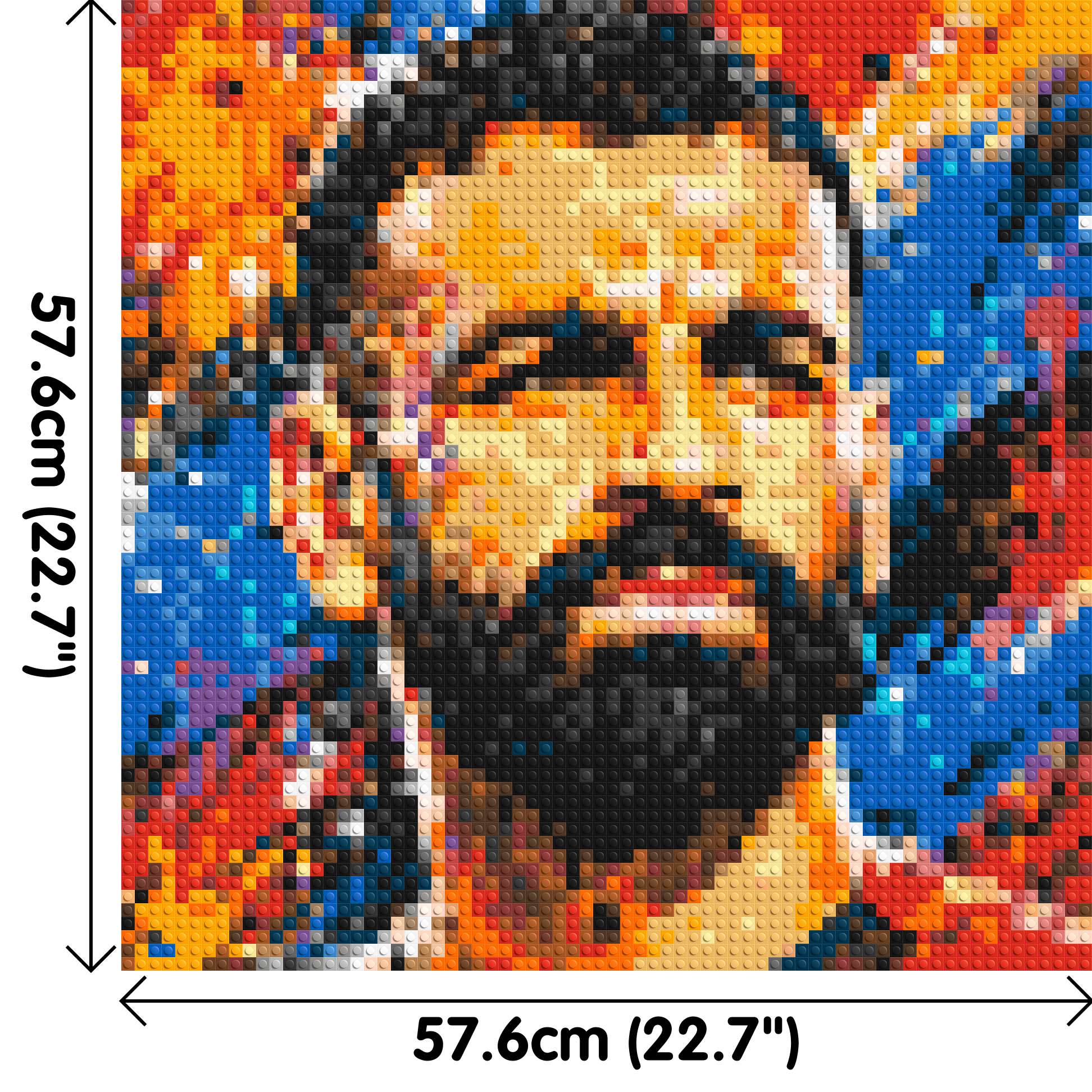 Mohamed Salah Urban Pop - Brick Art Mosaic Kit 3x3 dimensions