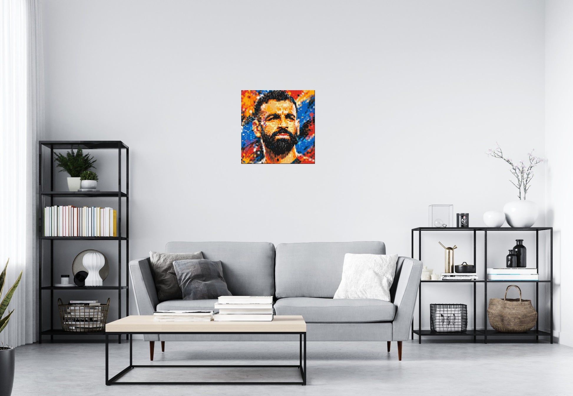 Mohamed Salah Urban Pop - Brick Art Mosaic Kit 3x3 scene