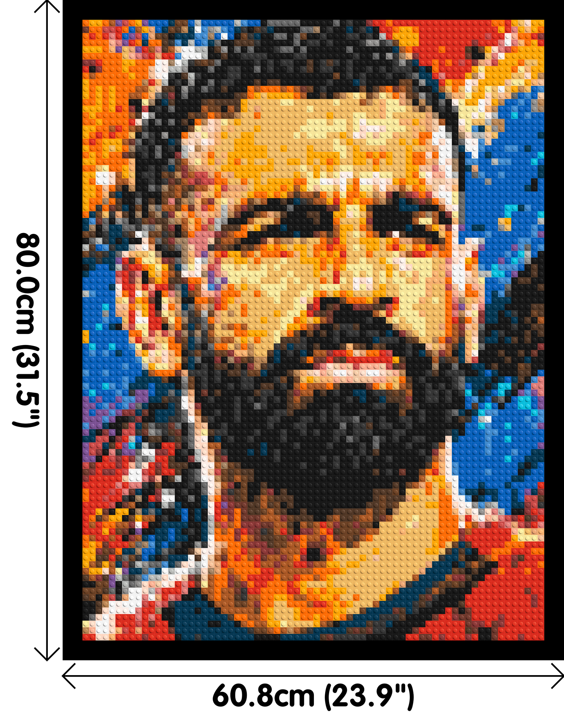 Mohamed Salah Urban Pop - Brick Art Mosaic Kit 3x4 dimensions with frame