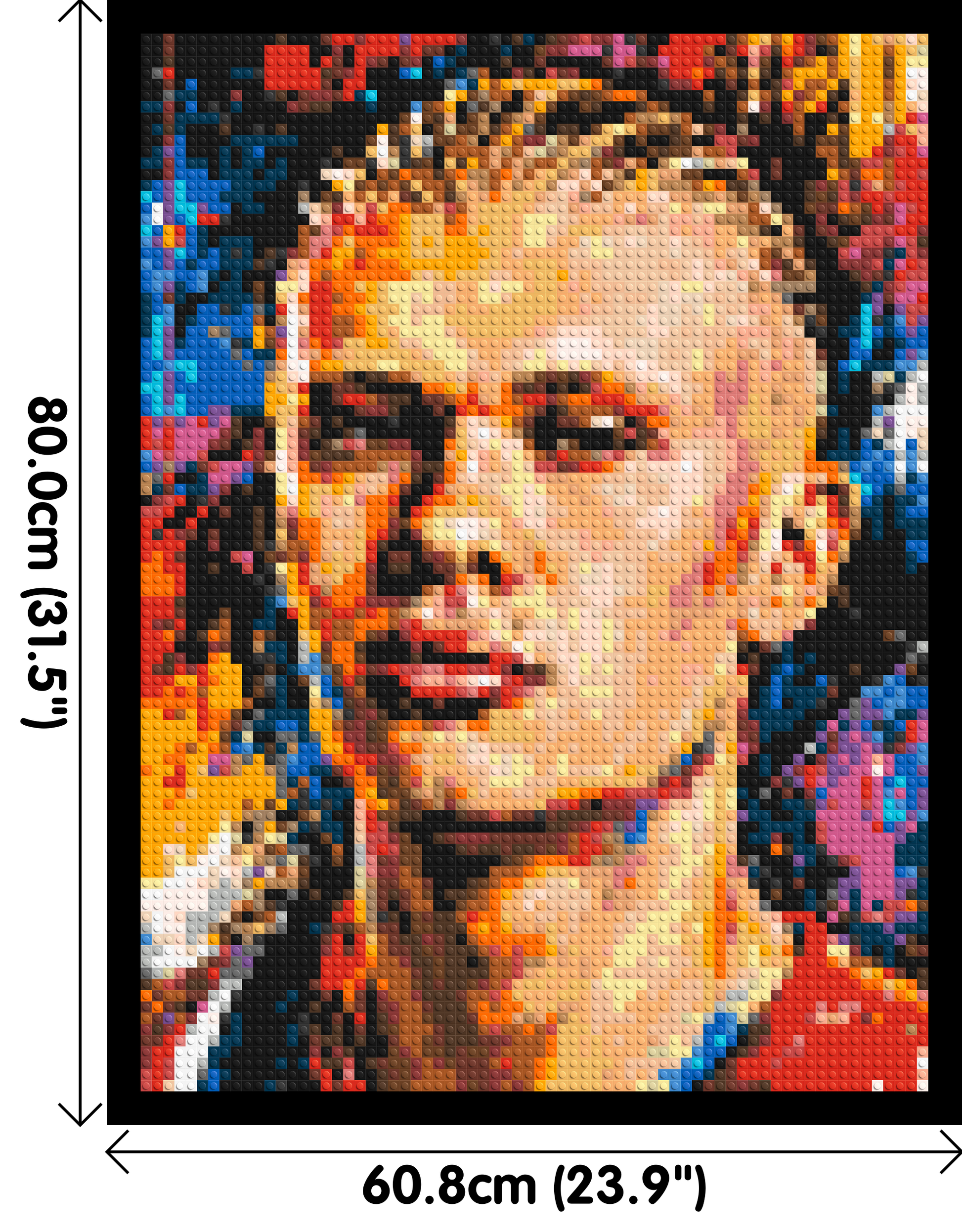 Erling Haaland Urban Pop - Brick Art Mosaic Kit 3x4 dimensions with frame