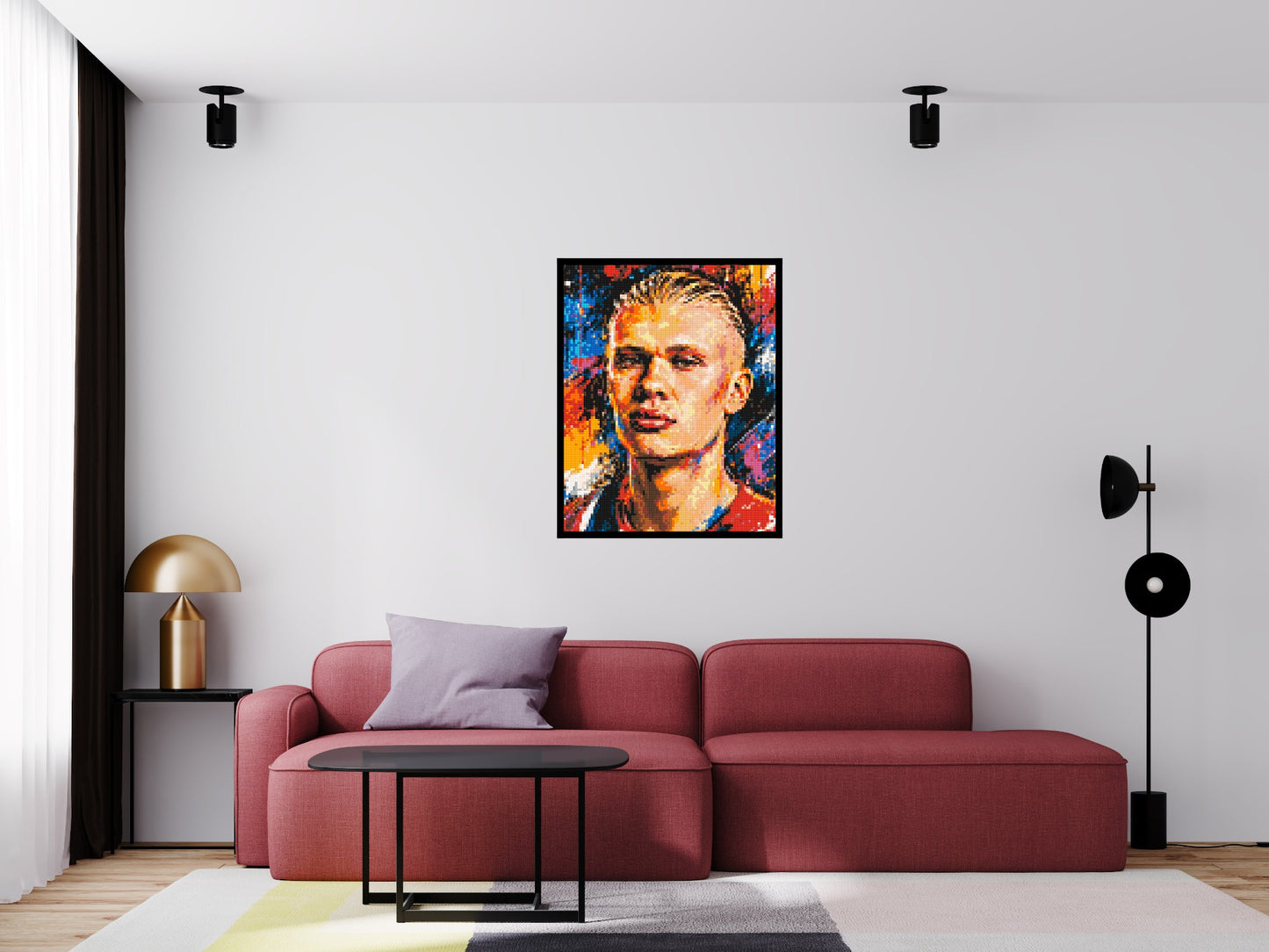 Erling Haaland Urban Pop - Brick Art Mosaic Kit 4x5 large