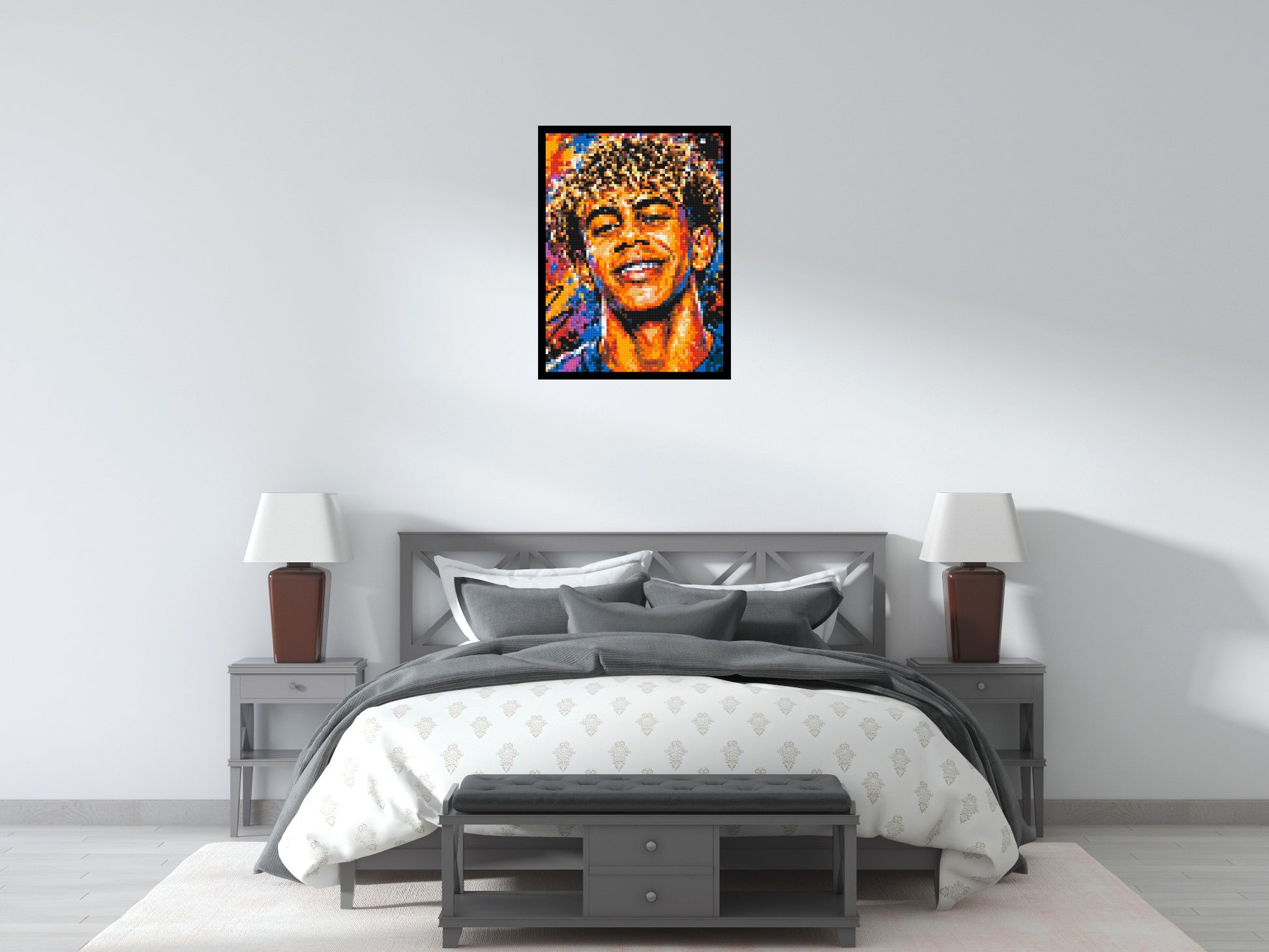 Lamine Yamal Urban Pop - Brick Art Mosaic Kit 3x4 scene with frame