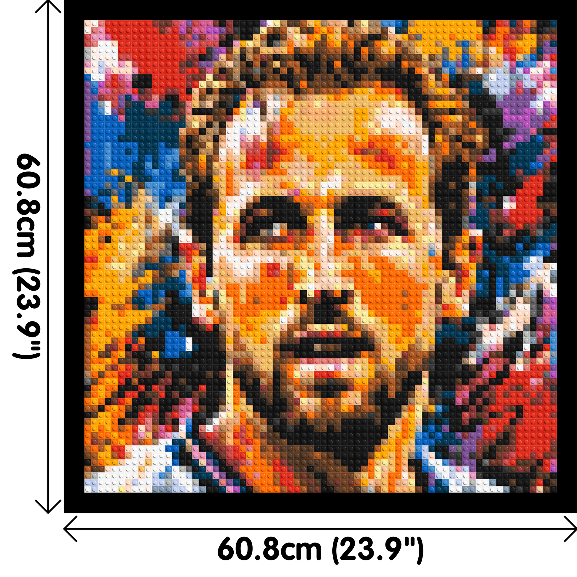 Harry Kane Urban Pop - Brick Art Mosaic Kit 3x3 dimensions with frame