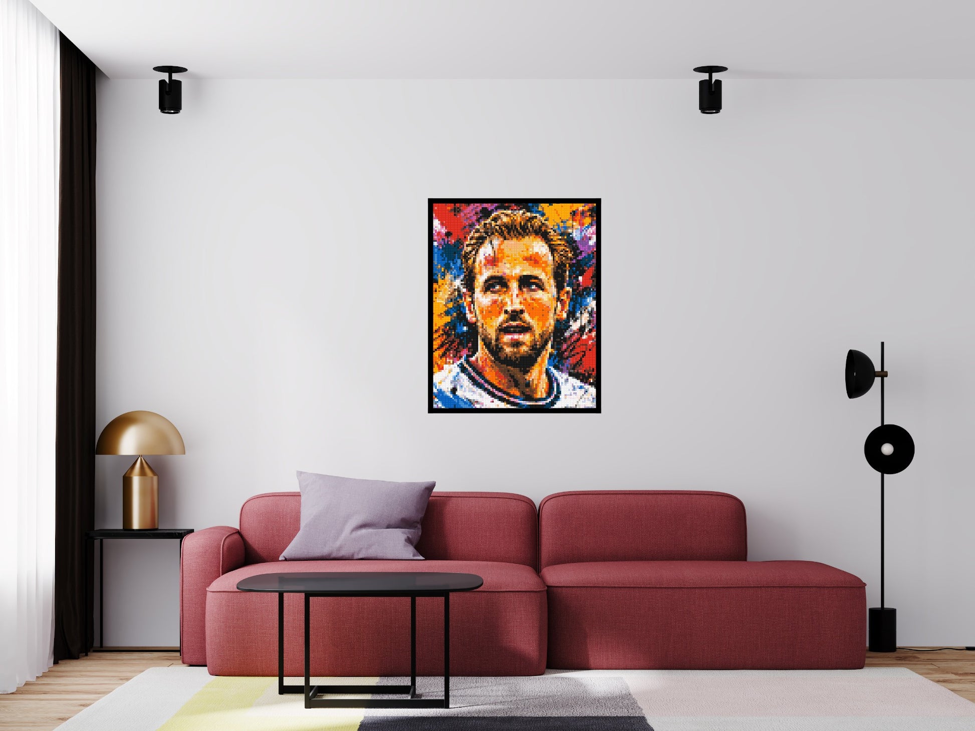 Harry Kane Urban Pop - Brick Art Mosaic Kit 4x5 scene with frame