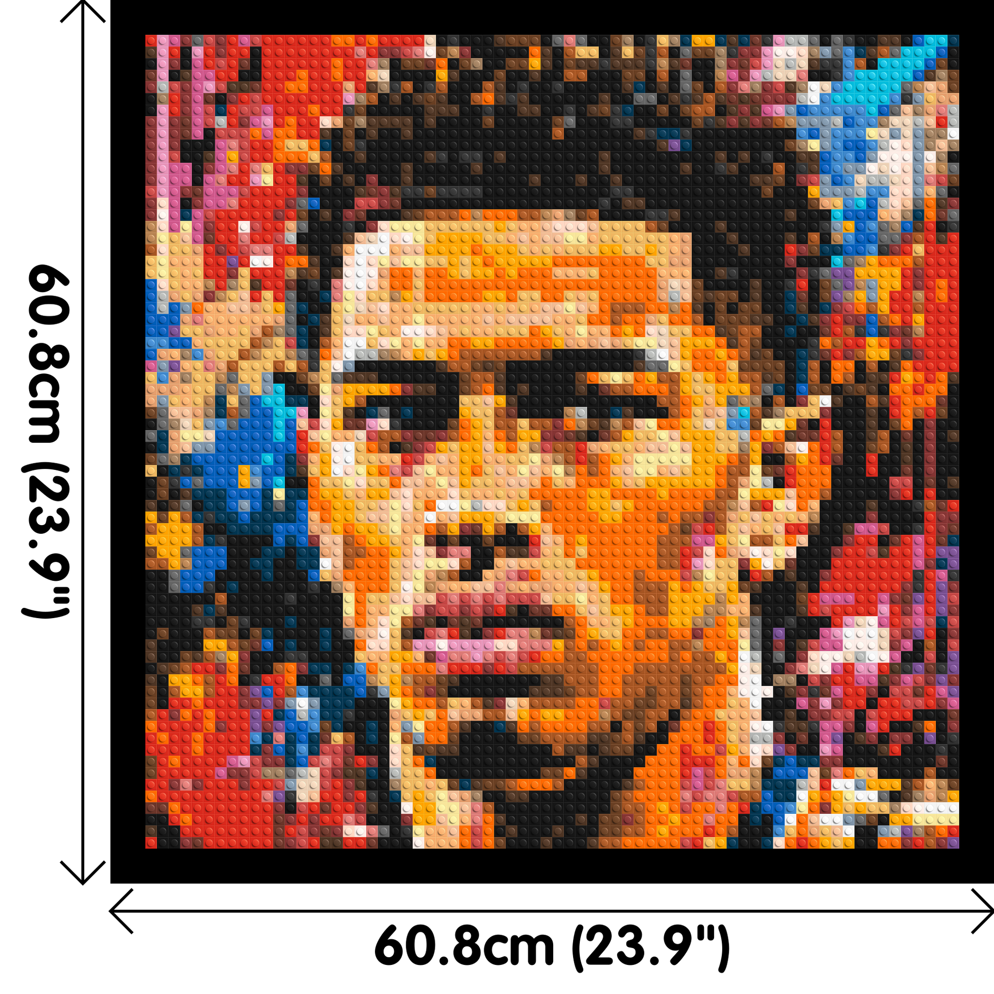 Jude Bellingham Urban Pop - Brick Art Mosaic Kit 3x3 dimensions with frame