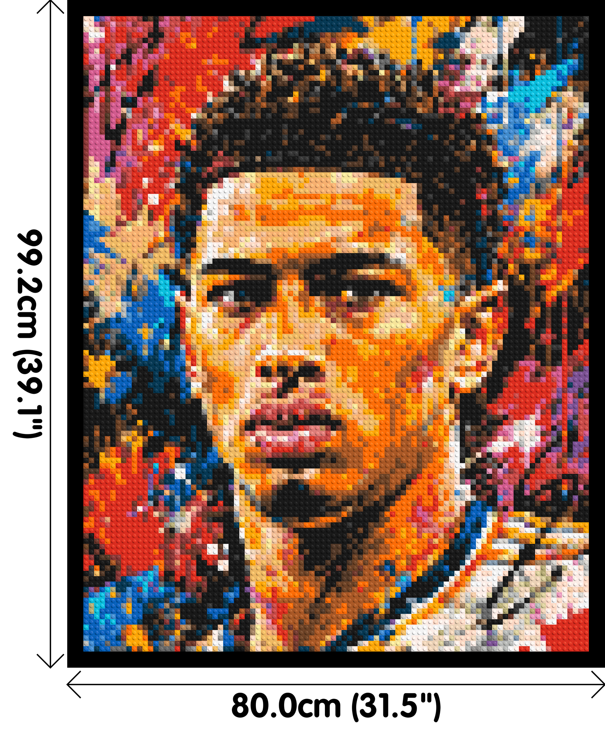 Jude Bellingham Urban Pop - Brick Art Mosaic Kit 4x5 dimensions with frame