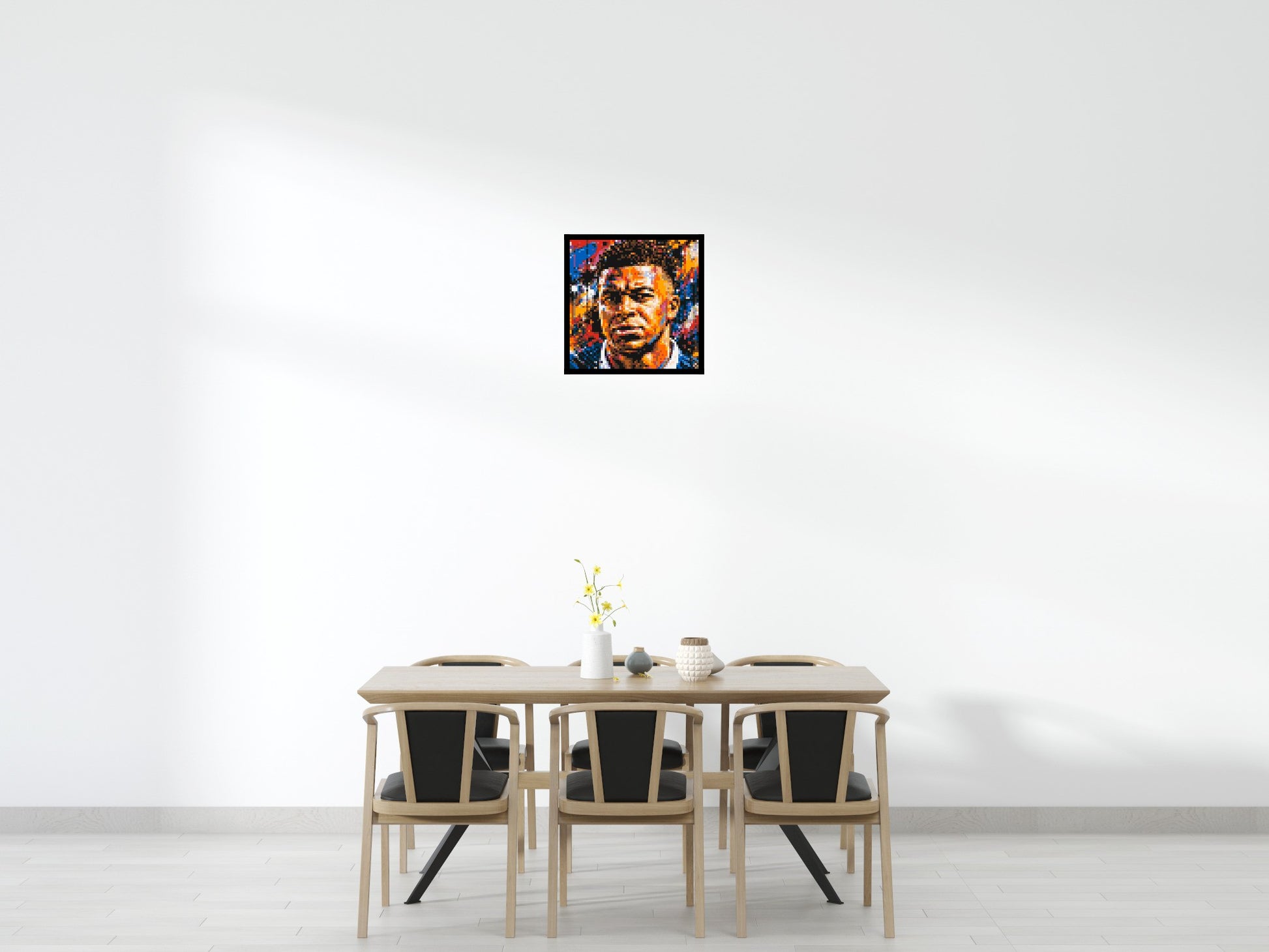 Kylian Mbappé Urban Pop - Brick Art Mosaic Kit 3x3 scene with frame