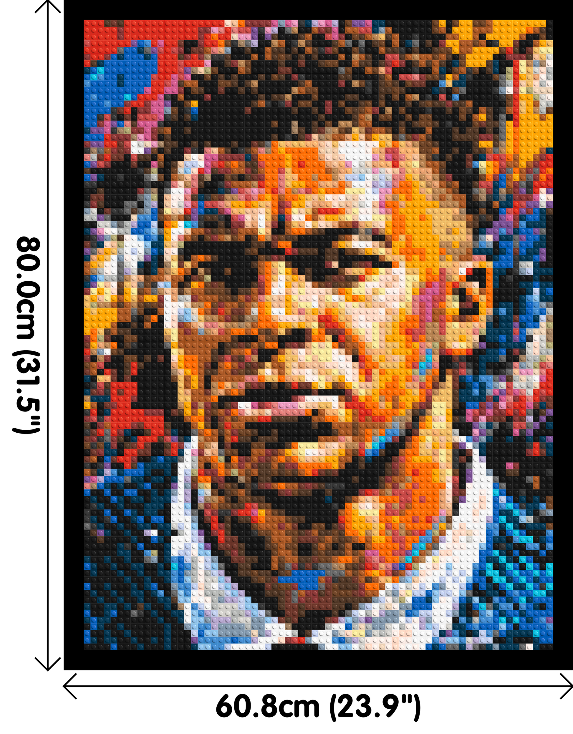Kylian Mbappé Urban Pop - Brick Art Mosaic Kit 3x4 dimensions with frame