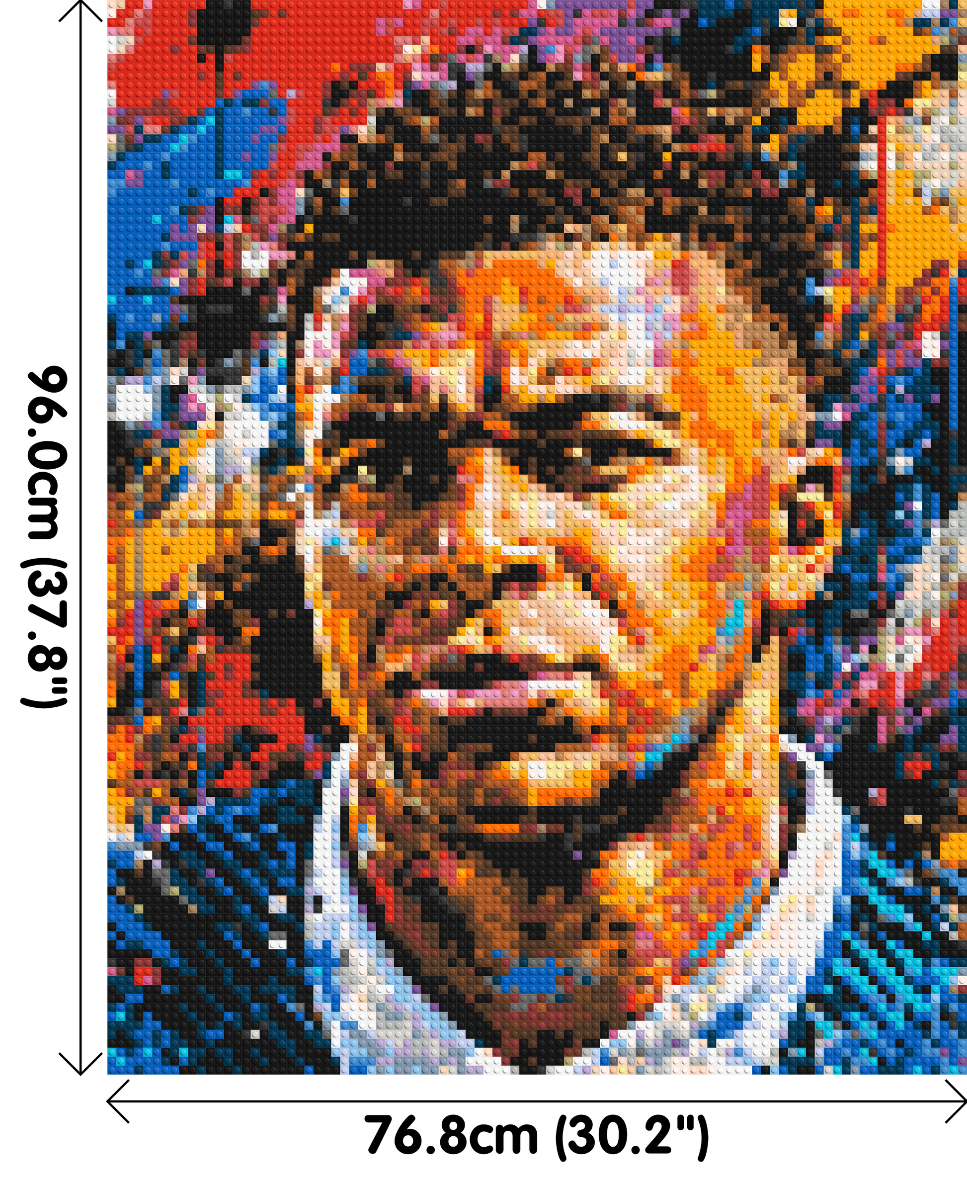 Kylian Mbappé Urban Pop - Brick Art Mosaic Kit 4x5 dimensions