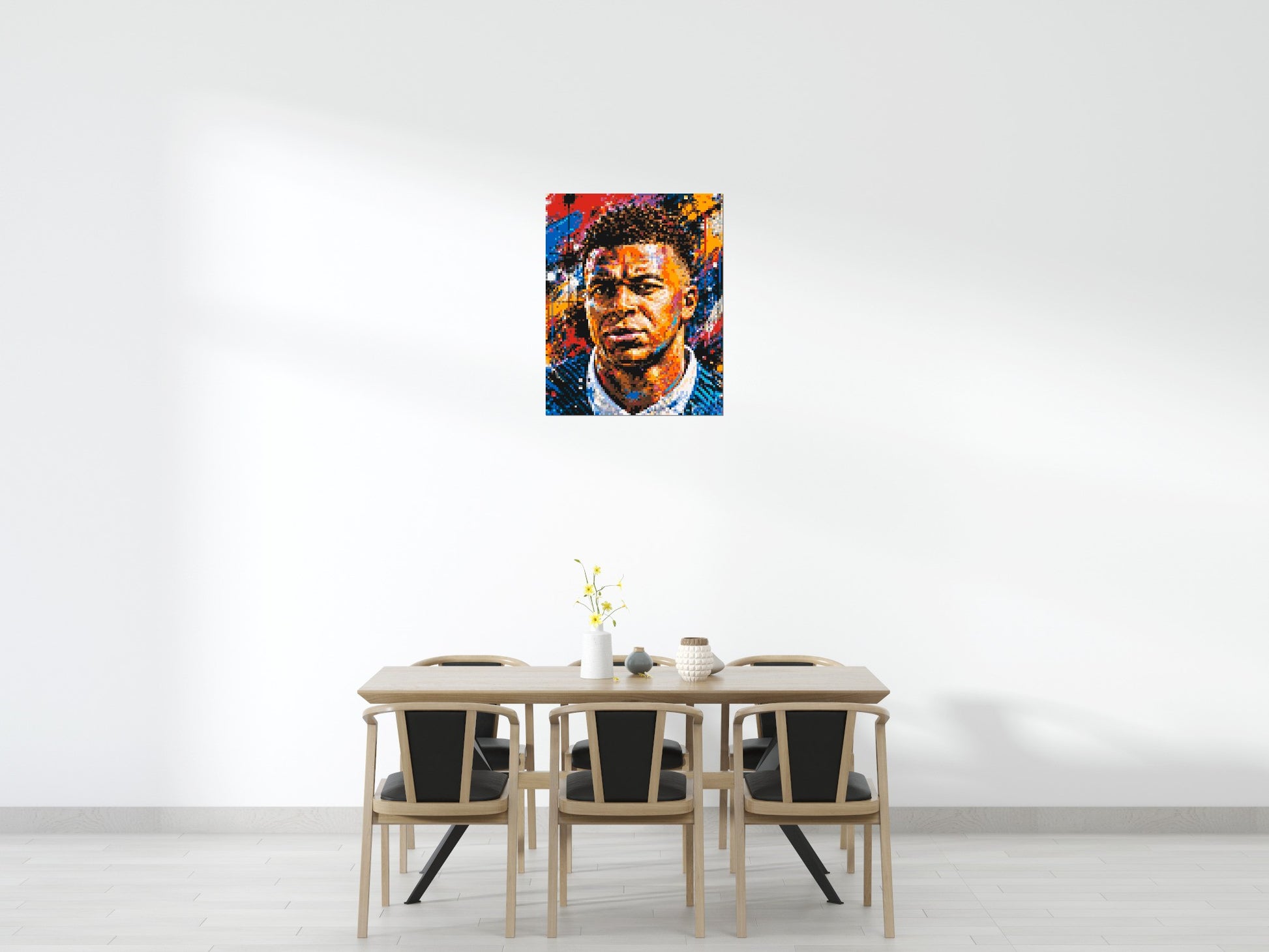 Kylian Mbappé Urban Pop - Brick Art Mosaic Kit 4x5 scene