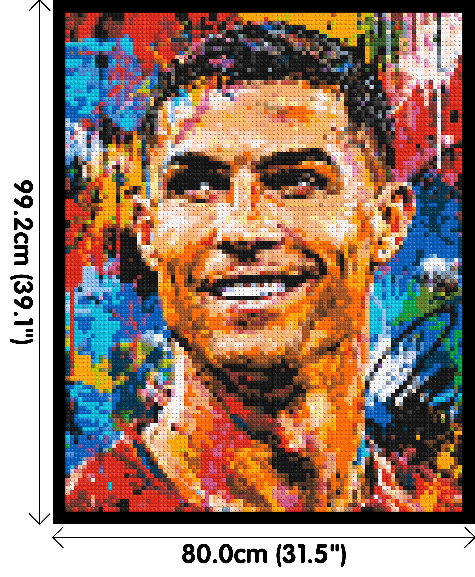 Cristiano Ronaldo Urban Pop - Brick Art Mosaic Kit 4x5 dimensions with frame