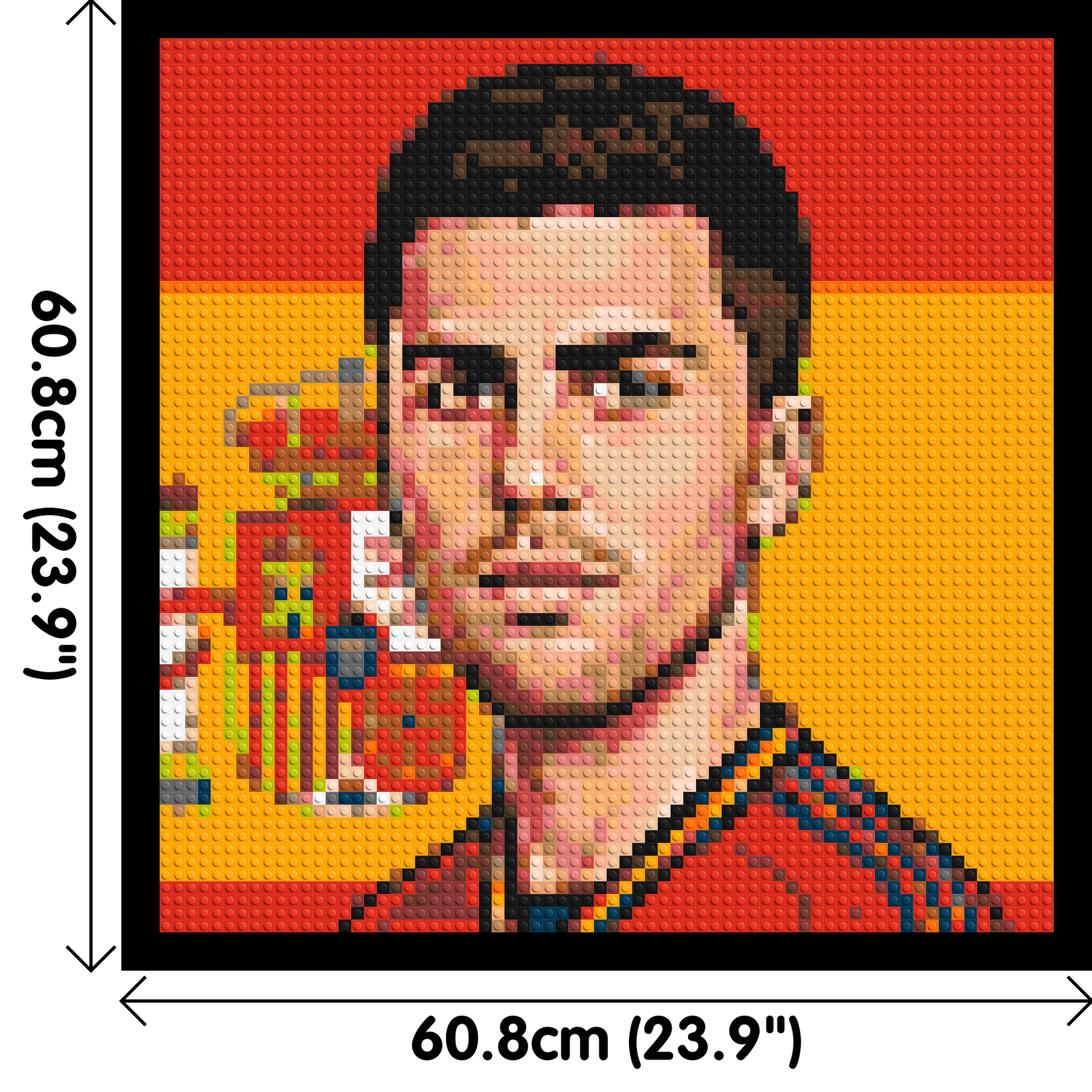 Rodri Caricature - Brick Art Mosaic Kit 3x3 dimensions with frame