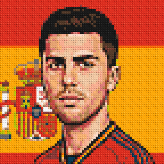 Rodri Caricature - Brick Art Mosaic Kit 3x3 large