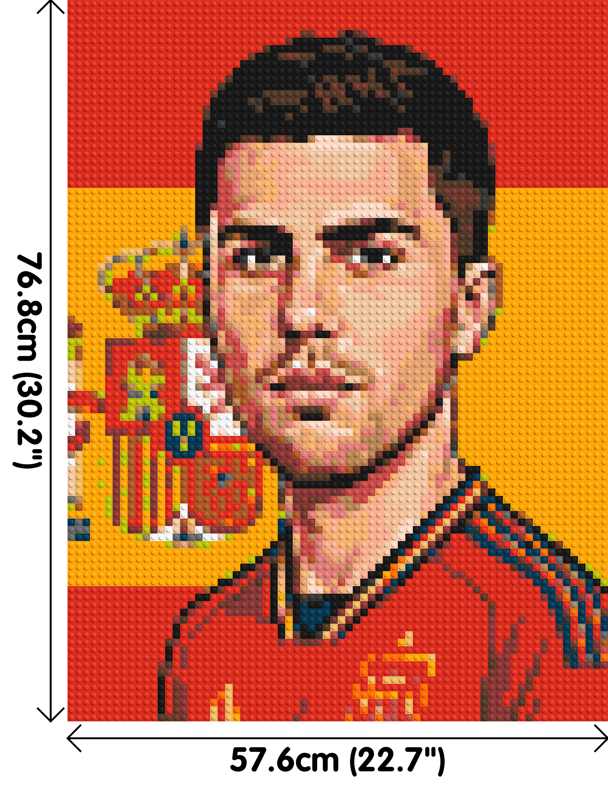 Rodri Caricature - Brick Art Mosaic Kit 3x4 dimensions