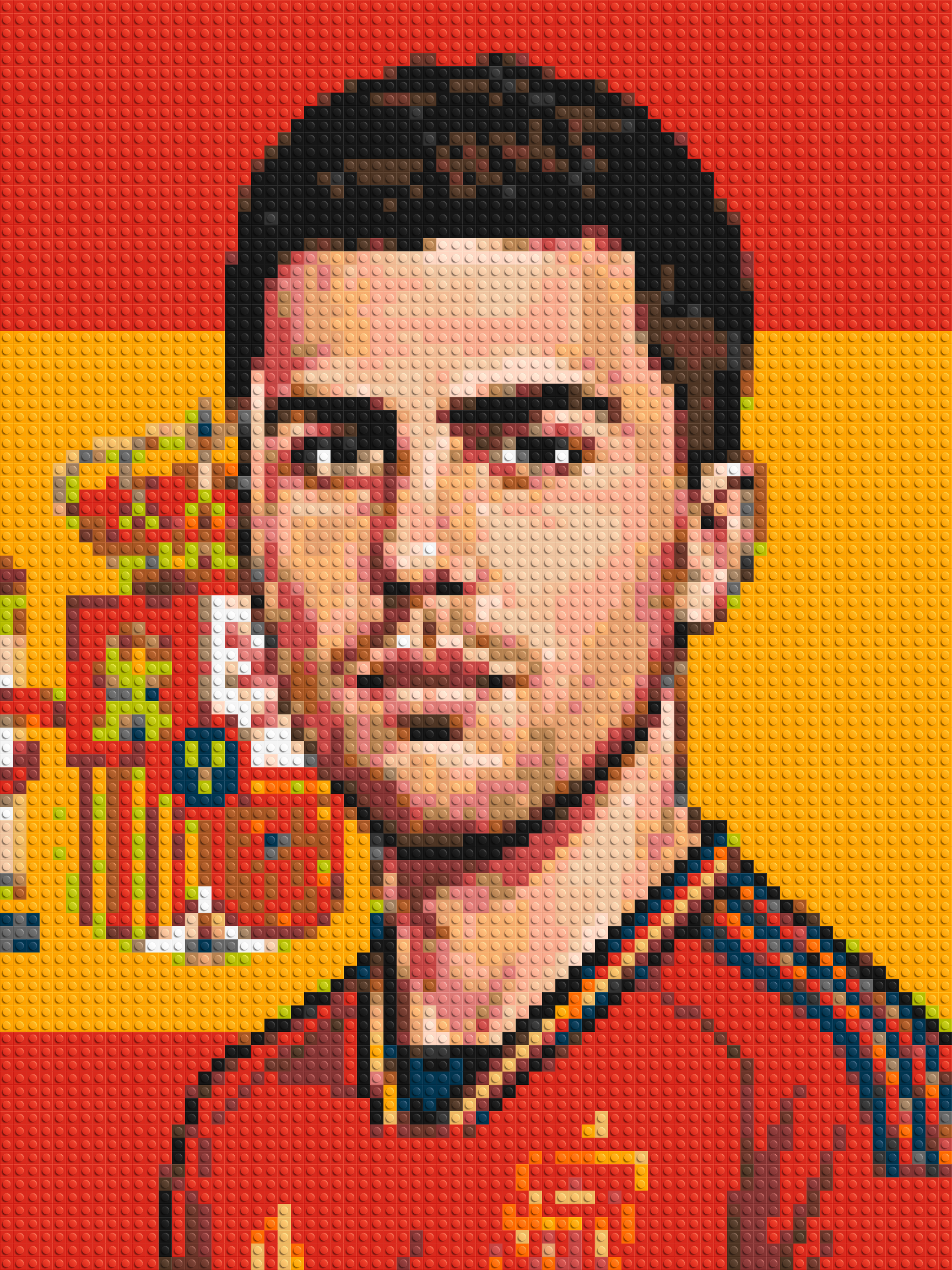 Rodri Caricature - Brick Art Mosaic Kit 3x4 large