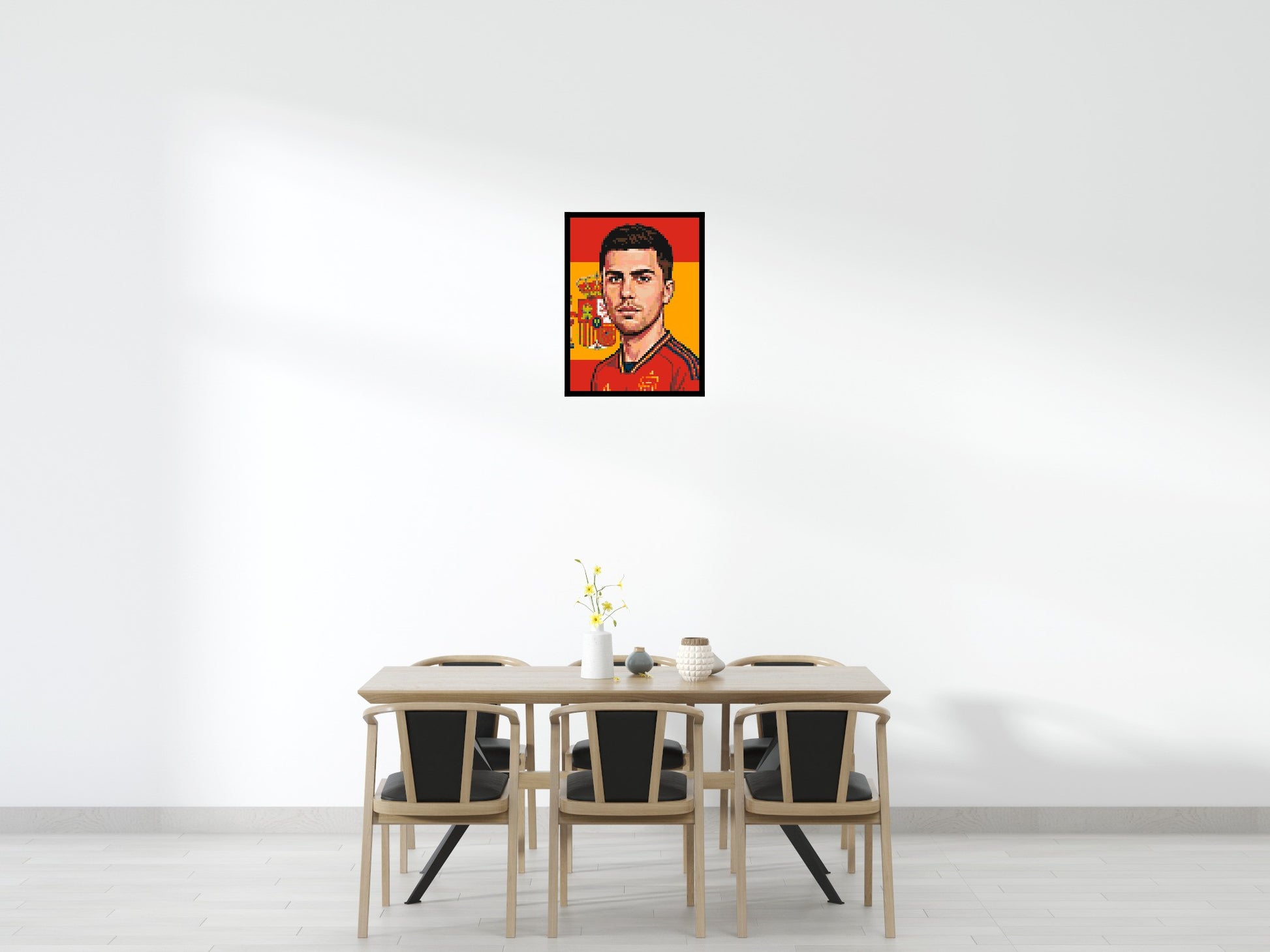 Rodri Caricature - Brick Art Mosaic Kit 3x4 scene with frame